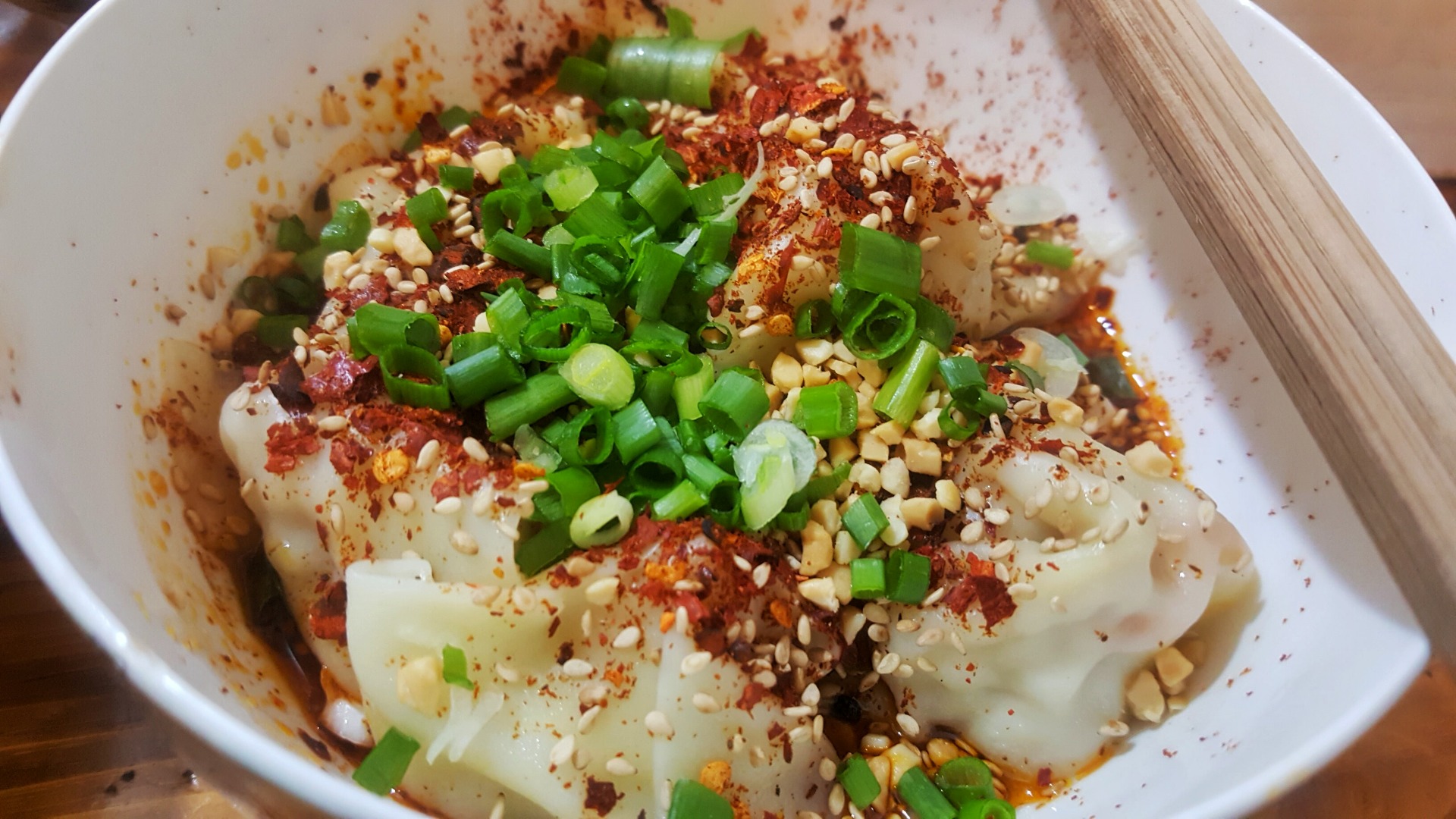 Sichuan pancakes on a frying pan