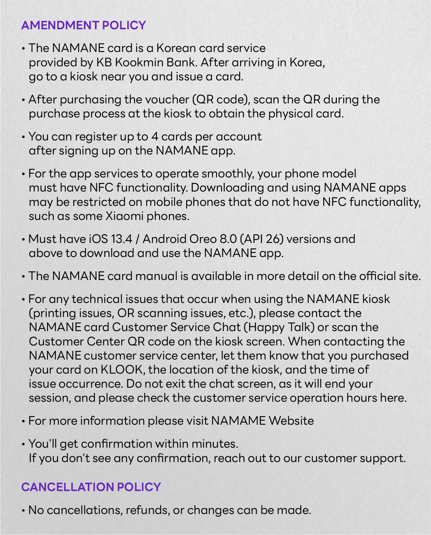 Customizable Pre-paid Travel Card - NAMANE CARD