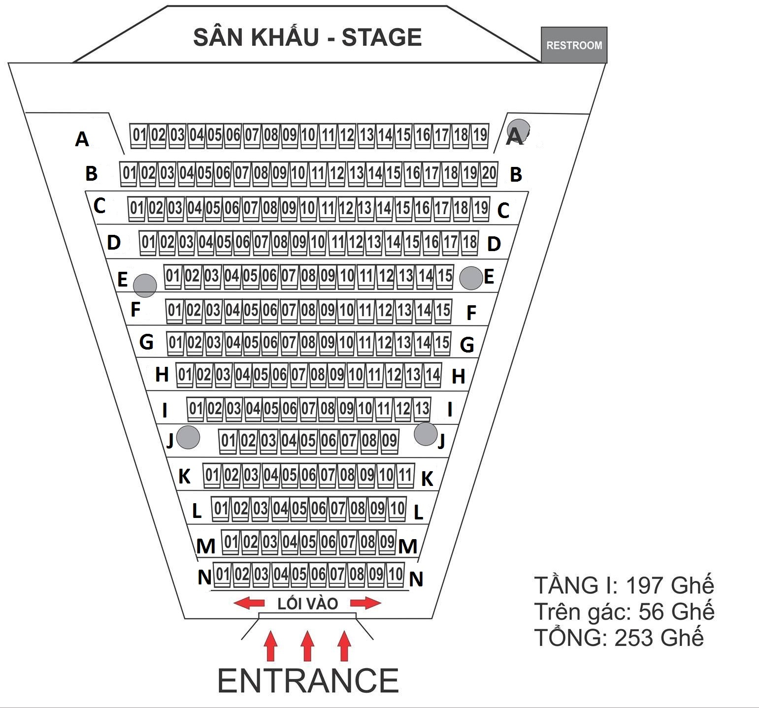 First Floor Seating Plan