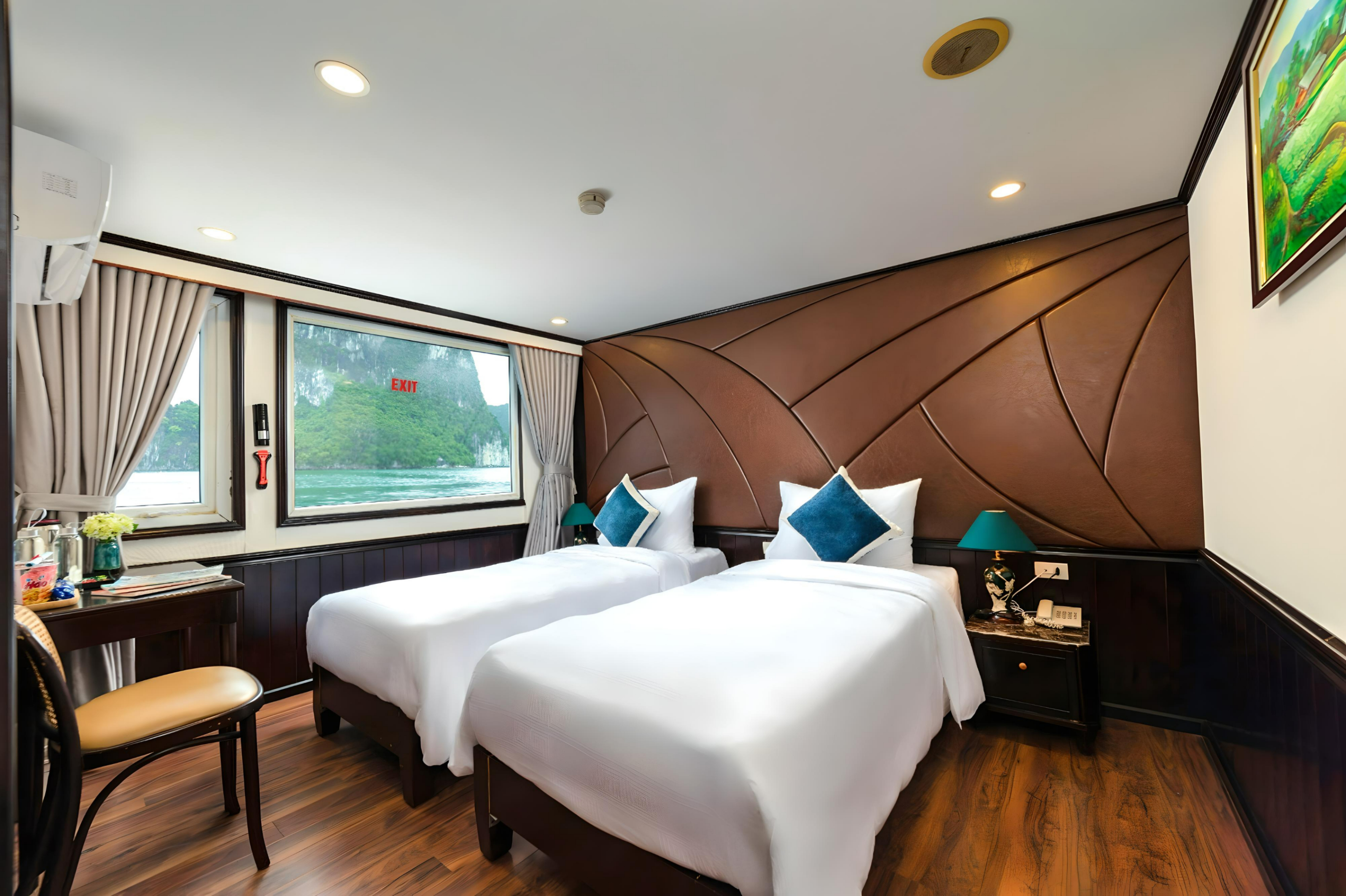 Experience a graceful stay in Deluxe Cabin Twin or Double with full facilities