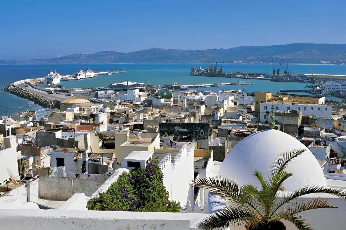 Breathtaking views of Tangier's coastline where the Atlantic meets the Mediterranean