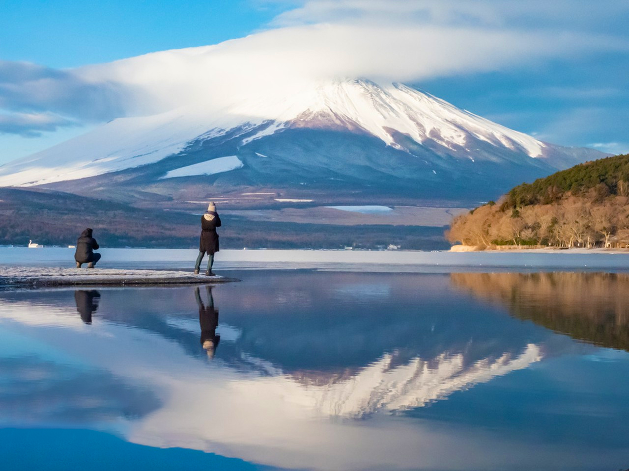 Japan Tokyo Mount Fuji 7 Popular Influencer Check-in Spots One-Day Tour - [Lake Yamanaka Hirano Beach for "Inverted Fuji" Photos]