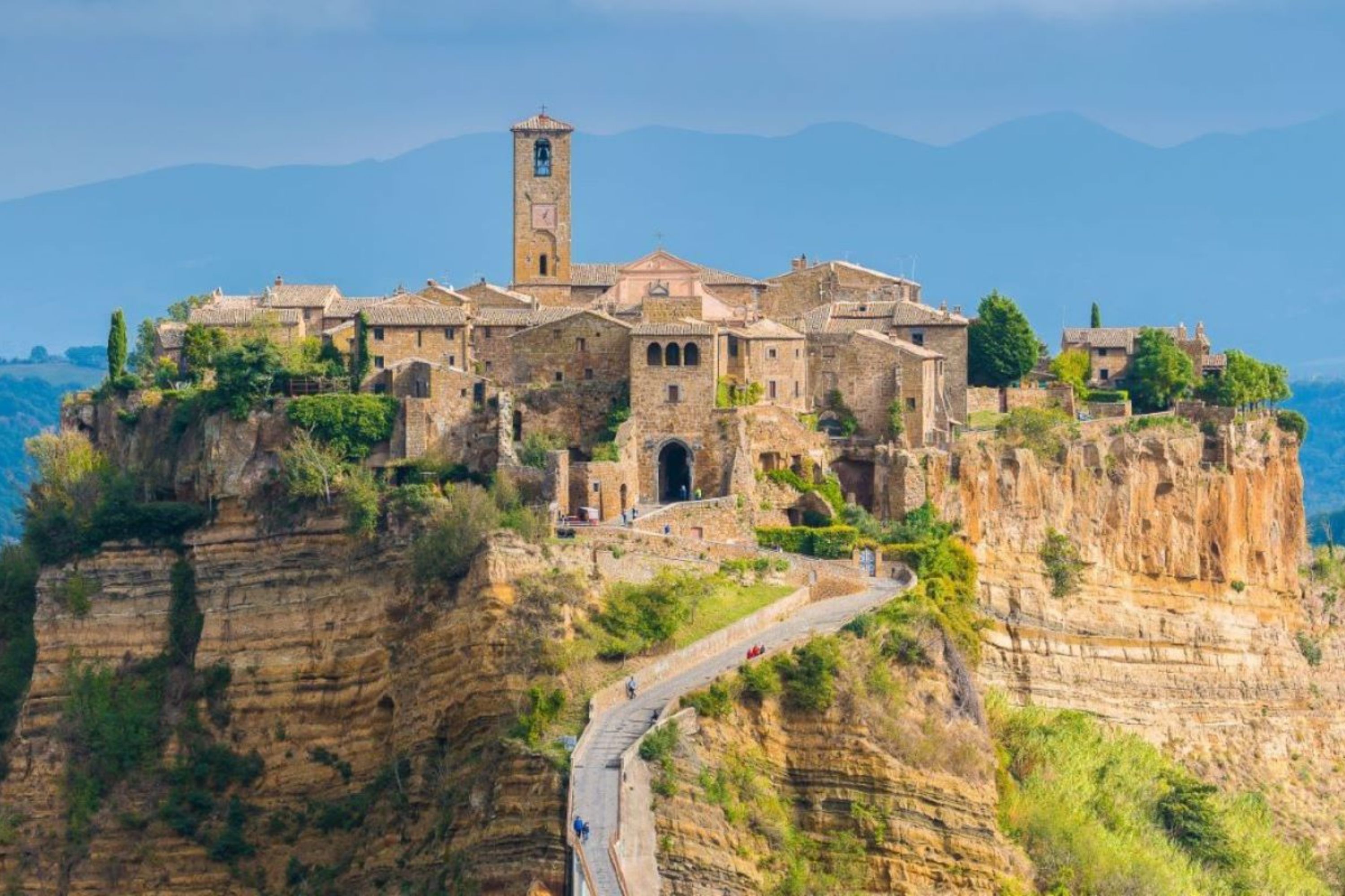 Immerse yourself in the enchanting atmosphere of Civita di Bagnoregio, known as the "Dying City"