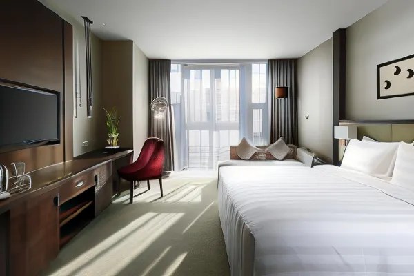 Hotel room environment display map