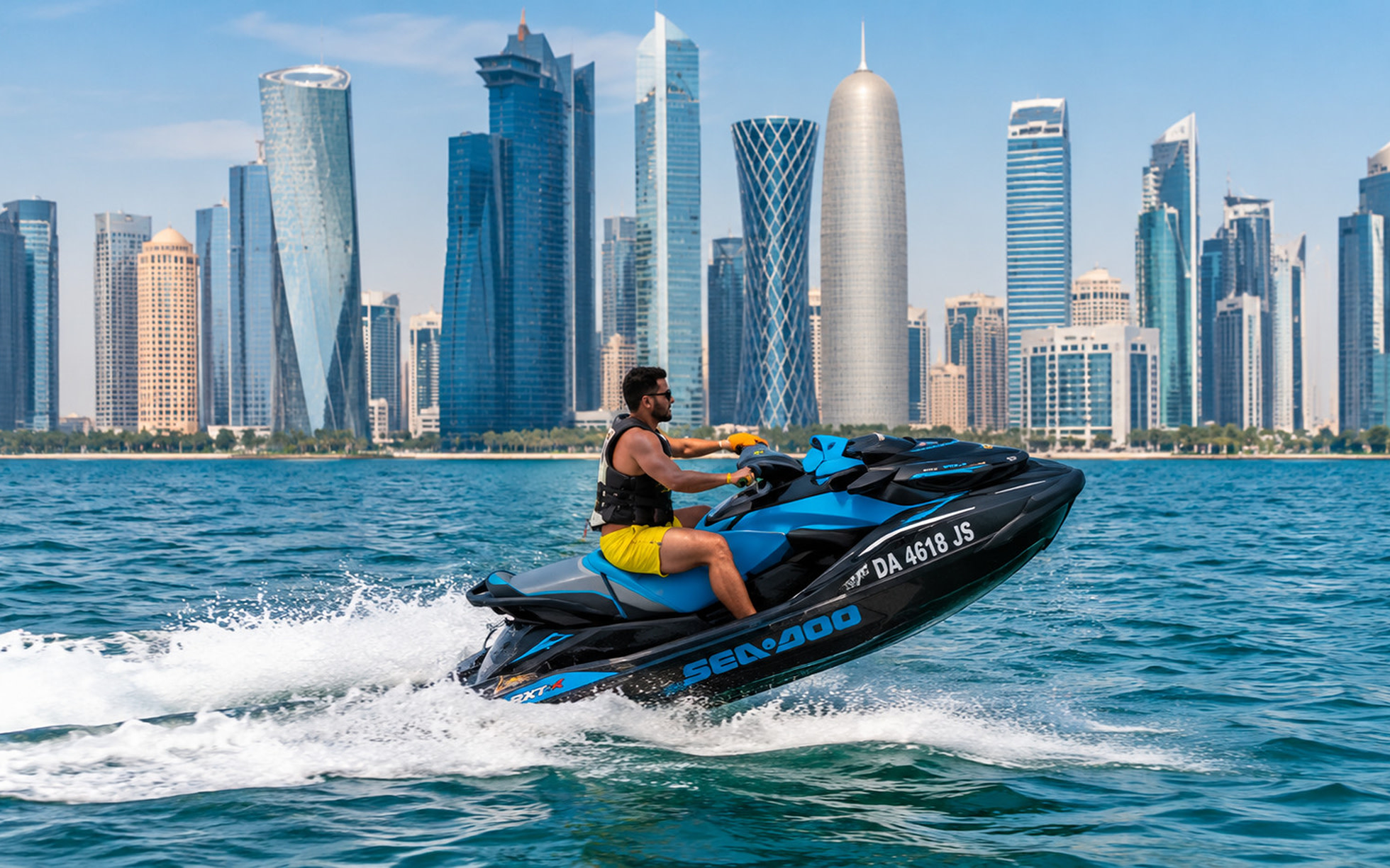 Doha Jet Ski tajribasi va West Bay manzaralari