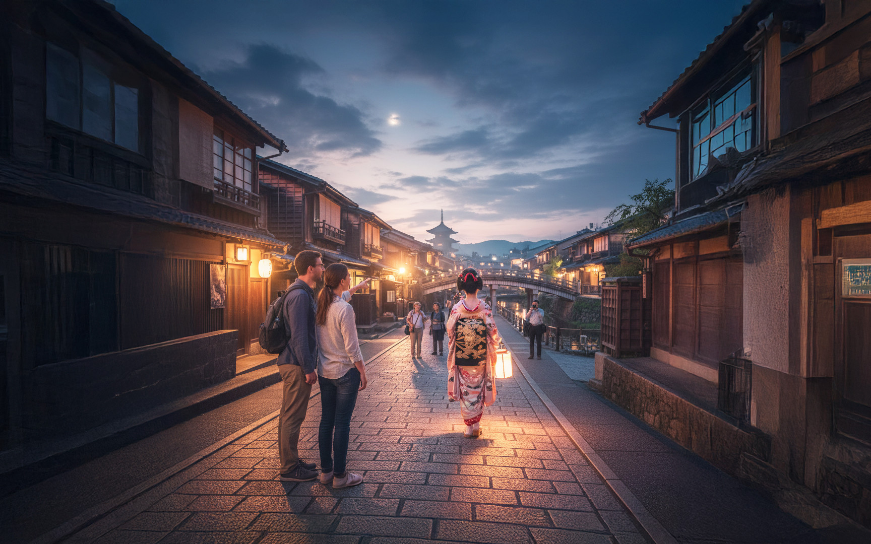 Kyoto Gion Night Walking Tour with Cultural Experience