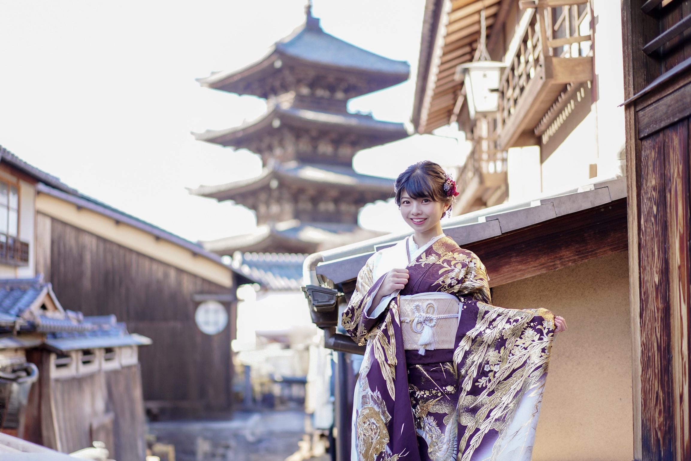 和服租借 + 髮型設計（京都愛和服 清水八坂之塔店）