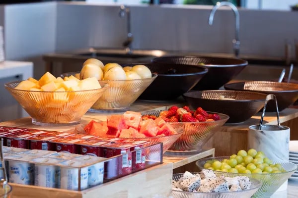 Picture of some dishes in the hotel restaurant