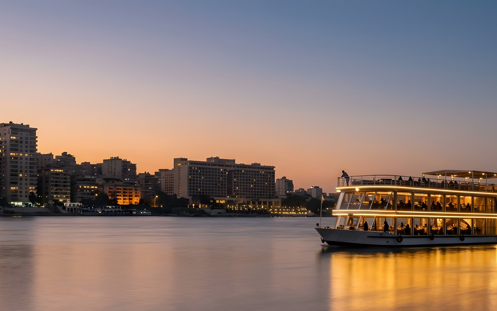 Cairo Nile Dinner Cruise with Live Show, Buffet & Hotel Transfer