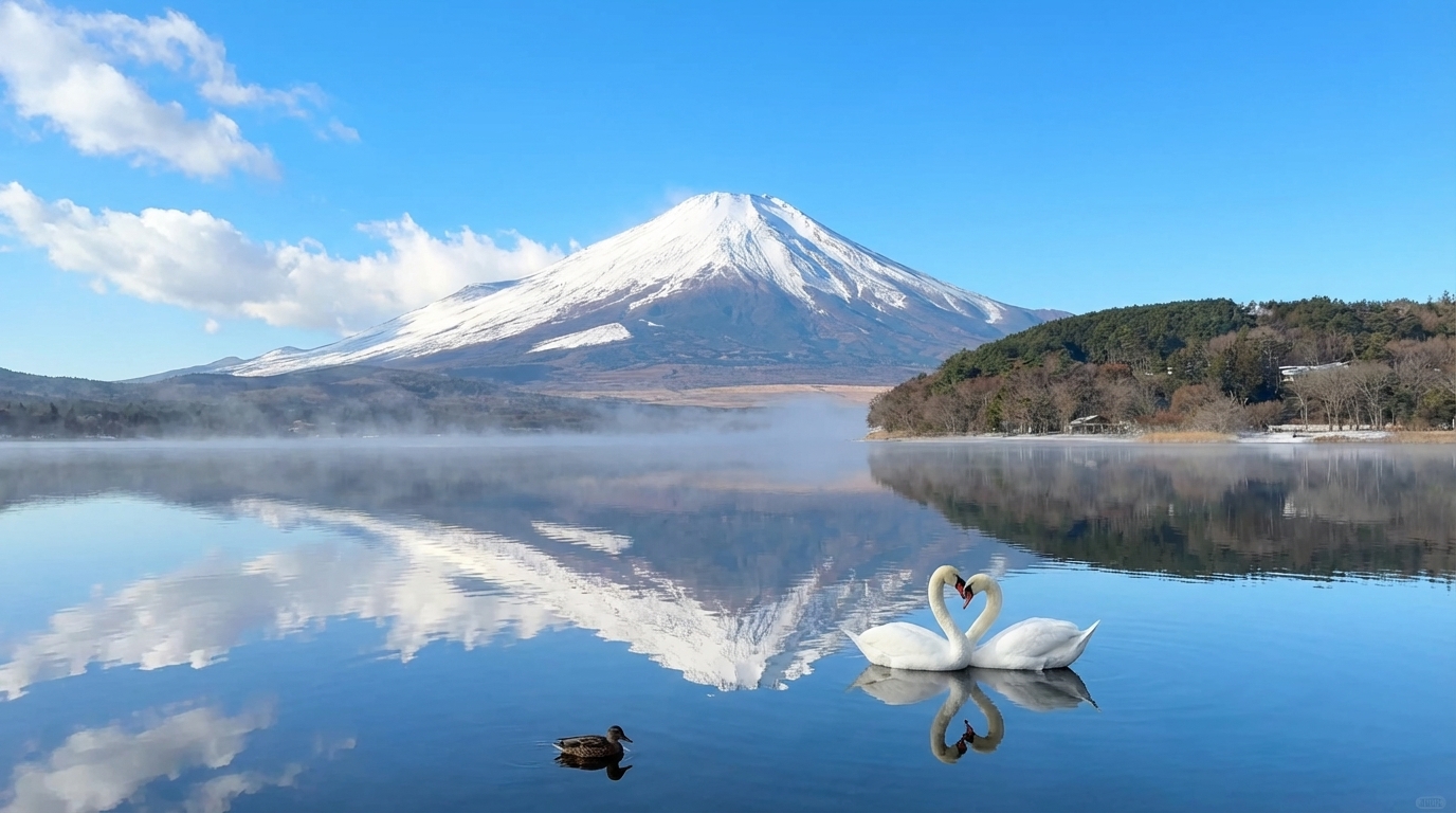 山中湖又有白鳥の湖之稱，來山中湖怎能不與天鵝“共舞”，精選天鵝聚集地，夏季即使看不到富士山，與天鵝合照也格外特別！