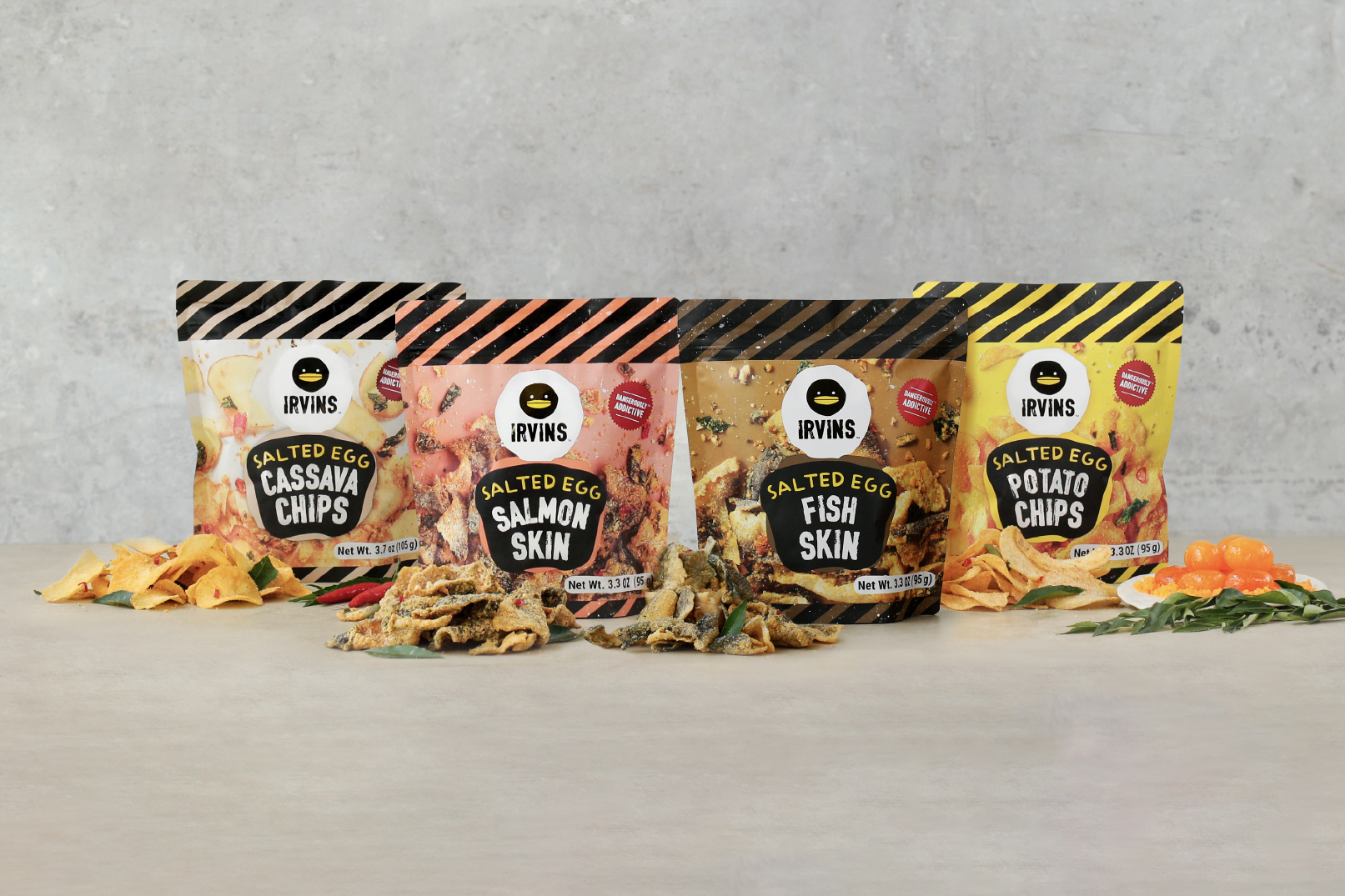 irvins salted egg fish skin truffle chips potato cassava