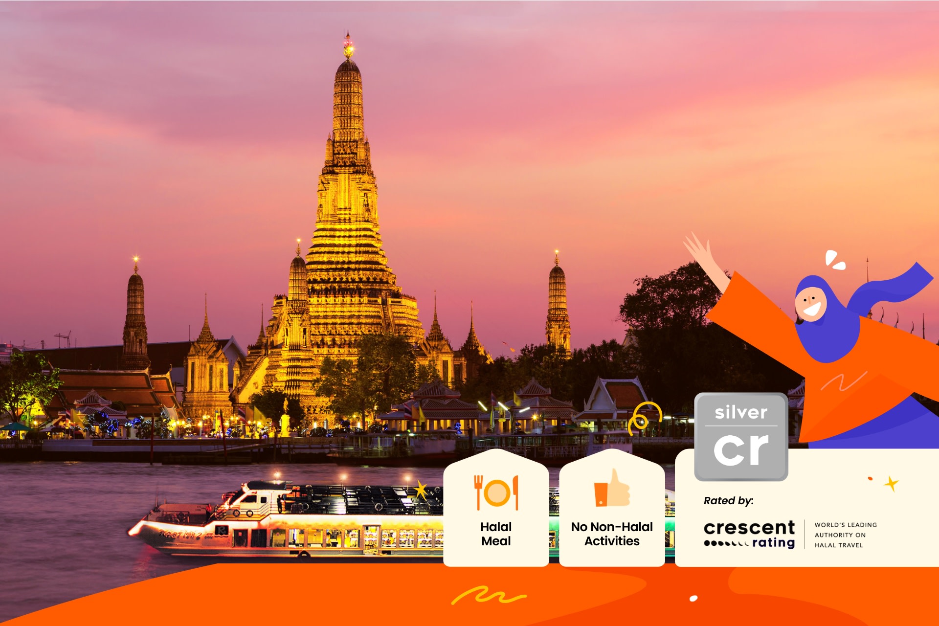 Riverside Faraya Cruise in Bangkok (Halal)