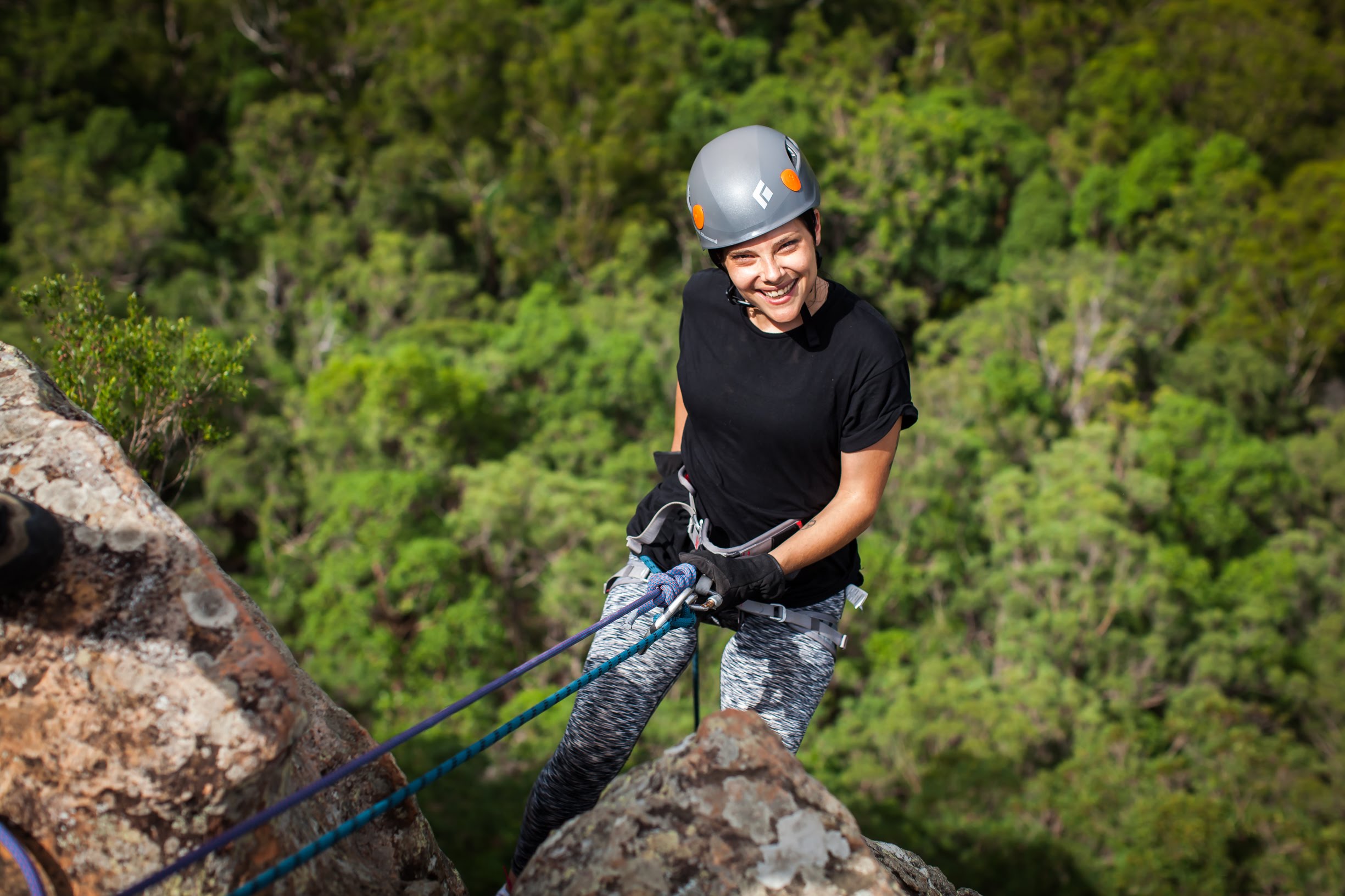 Abseiling Mt Ngungun at Glass House Mountains