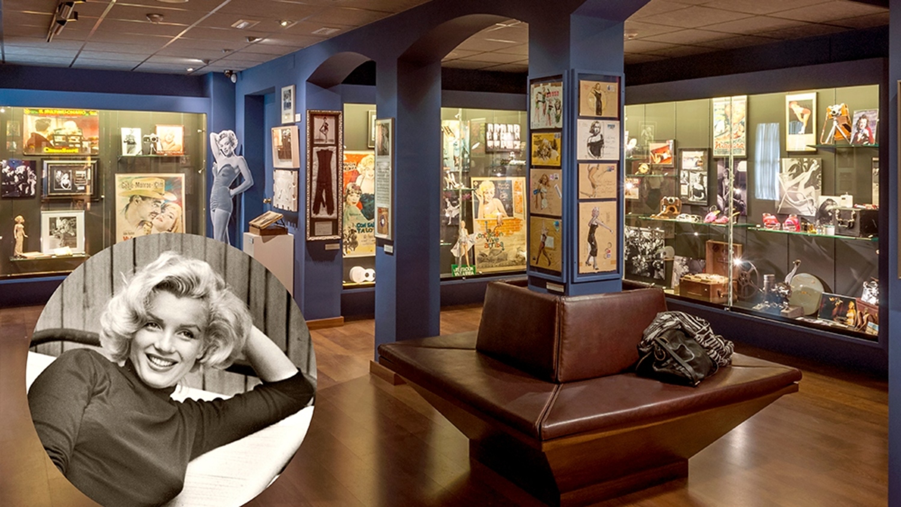 Historic photographs and personal objects telling Marilyn Monroe’s story in a stylish, curated space
