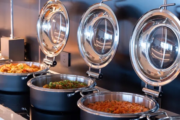 Picture of some dishes in the hotel restaurant