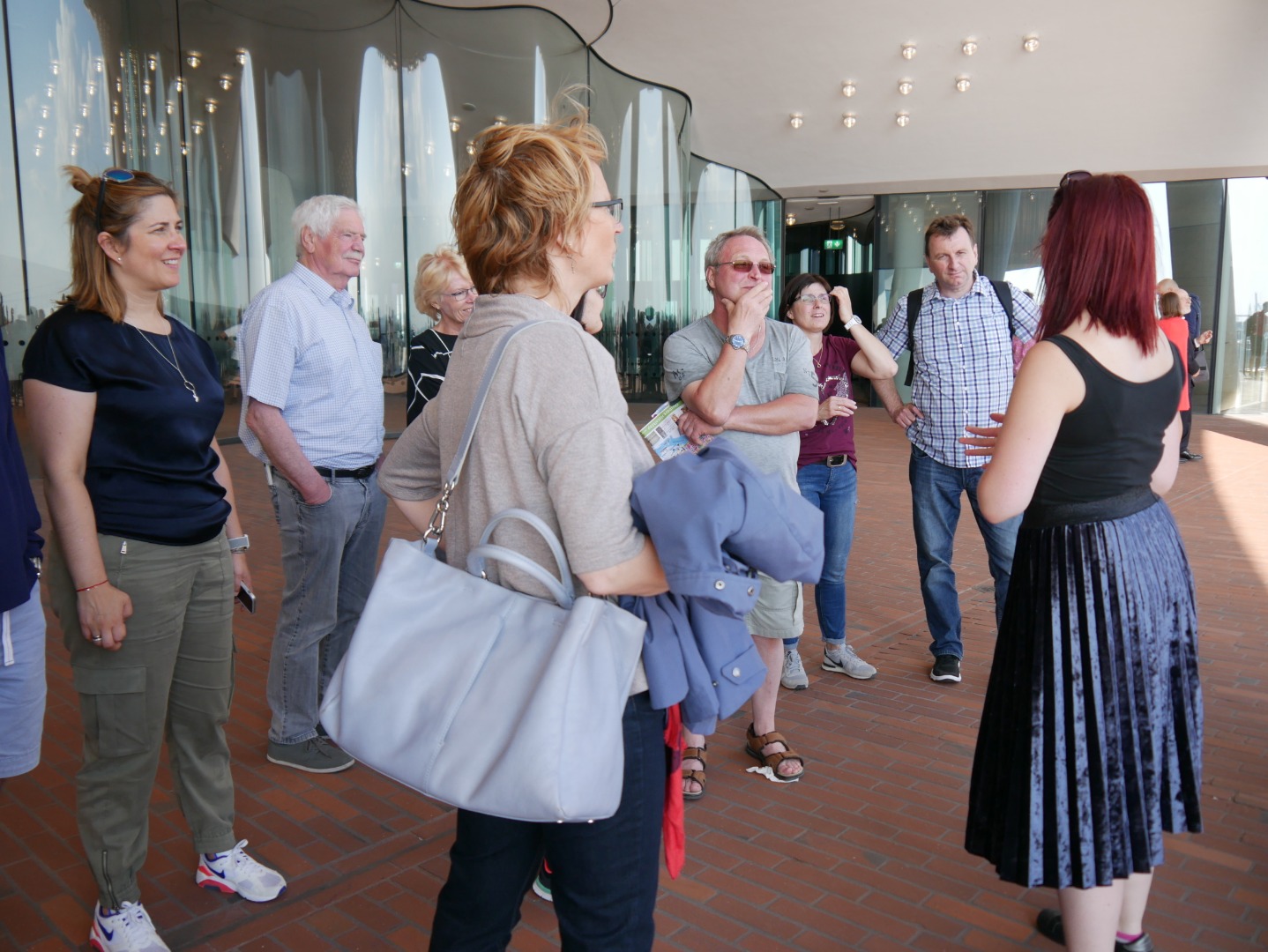 customers with tour guide at Elbphilharmonie