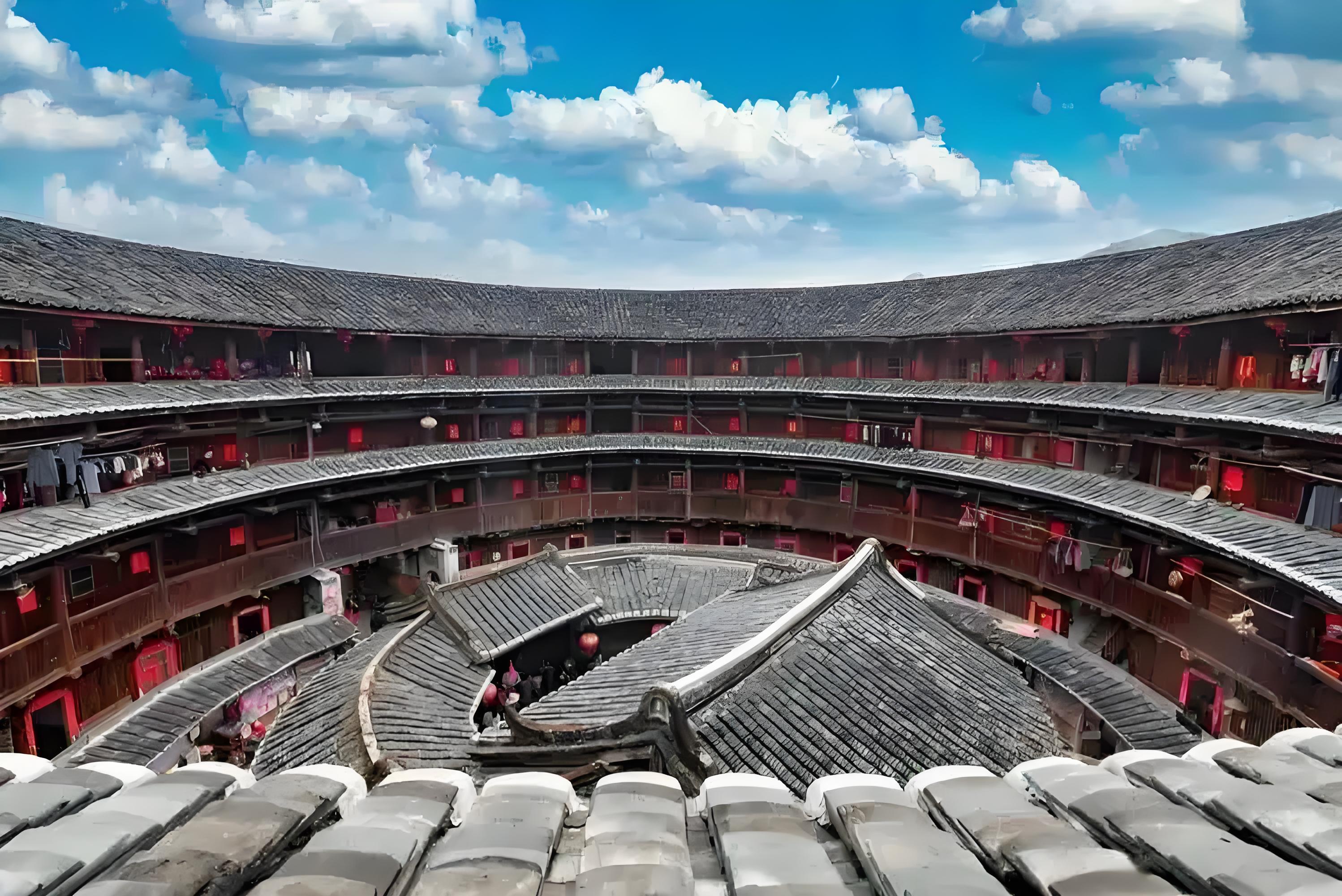 雲水謠土樓的建築兼具防禦功能與家族聚居智慧,承載著客家文化數百年傳承,被譽為"東方古城堡"的活態樣本。 雲水謠土樓的建築兼具防禦功能與家族聚居智慧,承載著客家文化數百年傳承,被譽為"東方古城堡"的活態樣本。