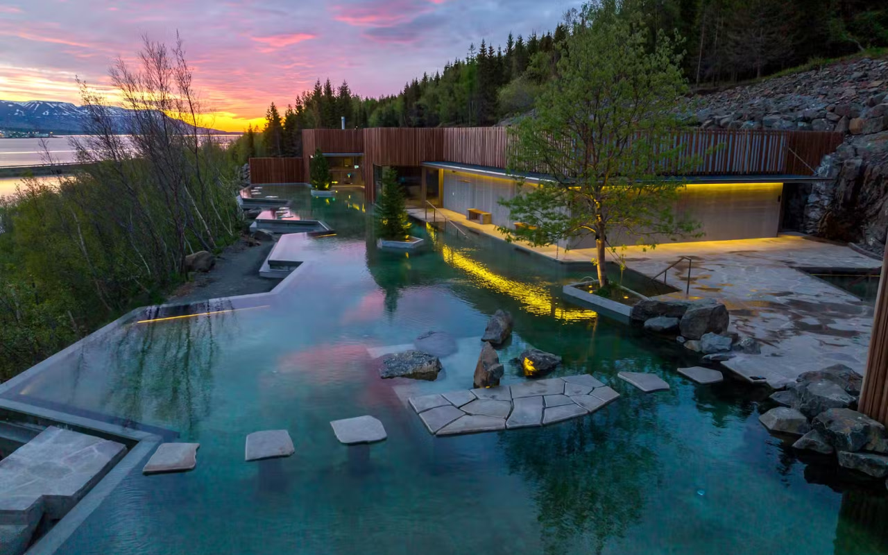 Forest Lagoon ticket with drink in Akureyri