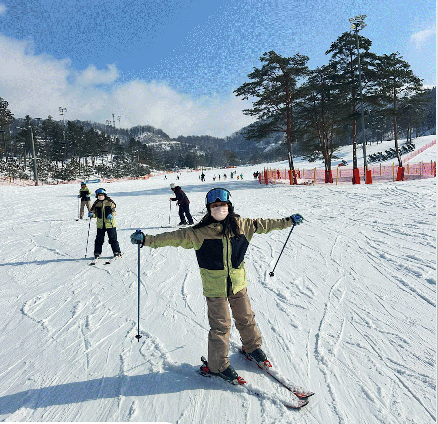 經過140分鐘的課程，您將能夠自信地雙板滑雪，獨自享受滑雪的樂趣。