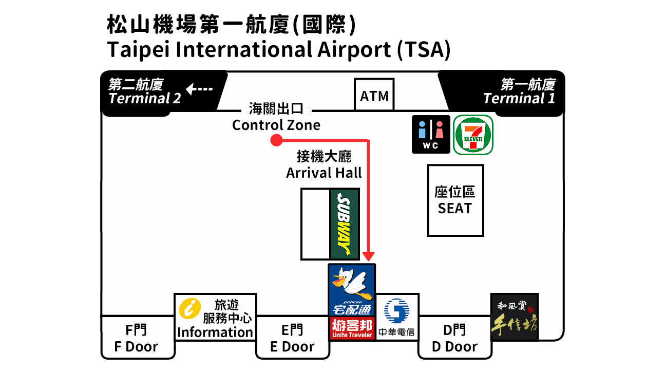 Unite Traveler Service Counter - Songshan Airport