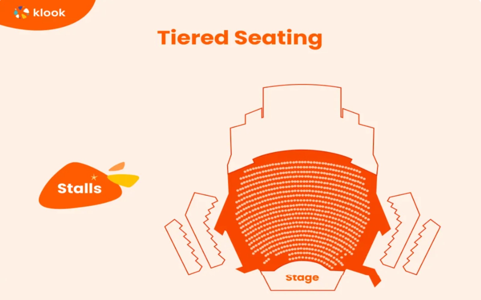 每排座位皆採漸進式升高設計,確保觀眾視野不受阻擋,盡享精彩演出。 每排座位皆採漸進式升高設計,確保觀眾視野不受阻擋,盡享精彩演出。