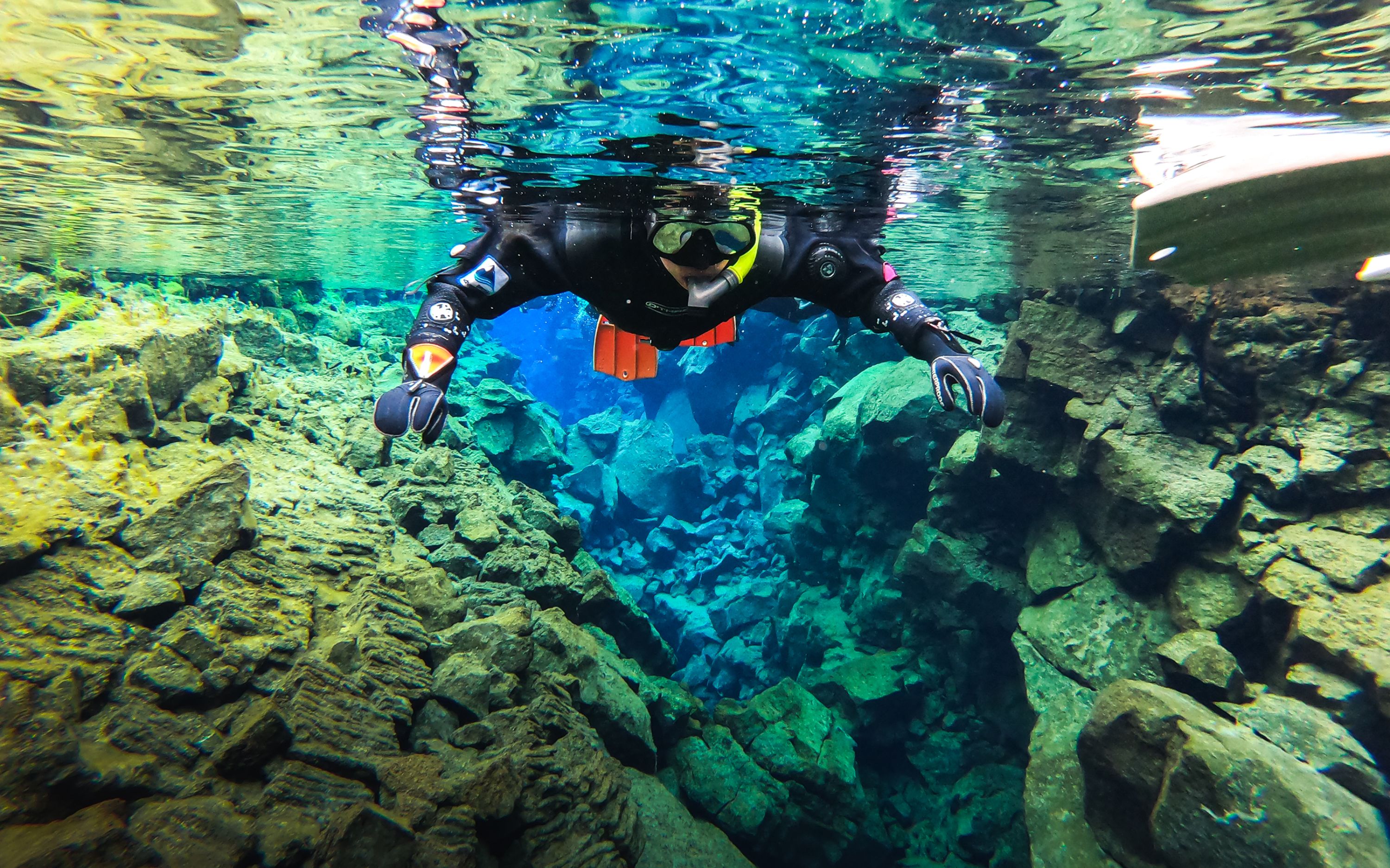 潛入海底，沉浸在寧靜的湛藍景緻中，並為繽紛色彩所著迷。