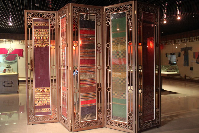 embroidery and brocade at Chengdu Shu Brocade and Embroidery Museum