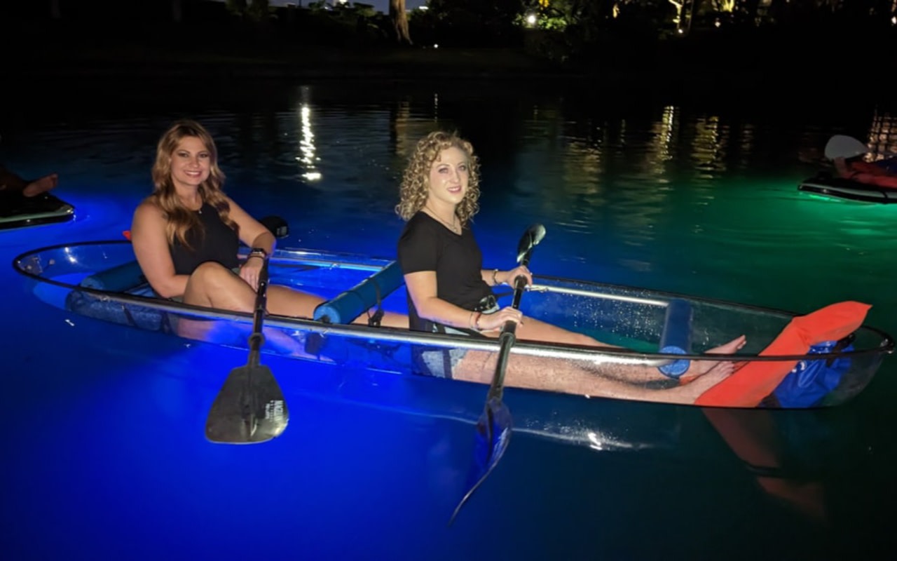 LED Night Glow Clear Kayak or Paddleboard Tour in Orlando