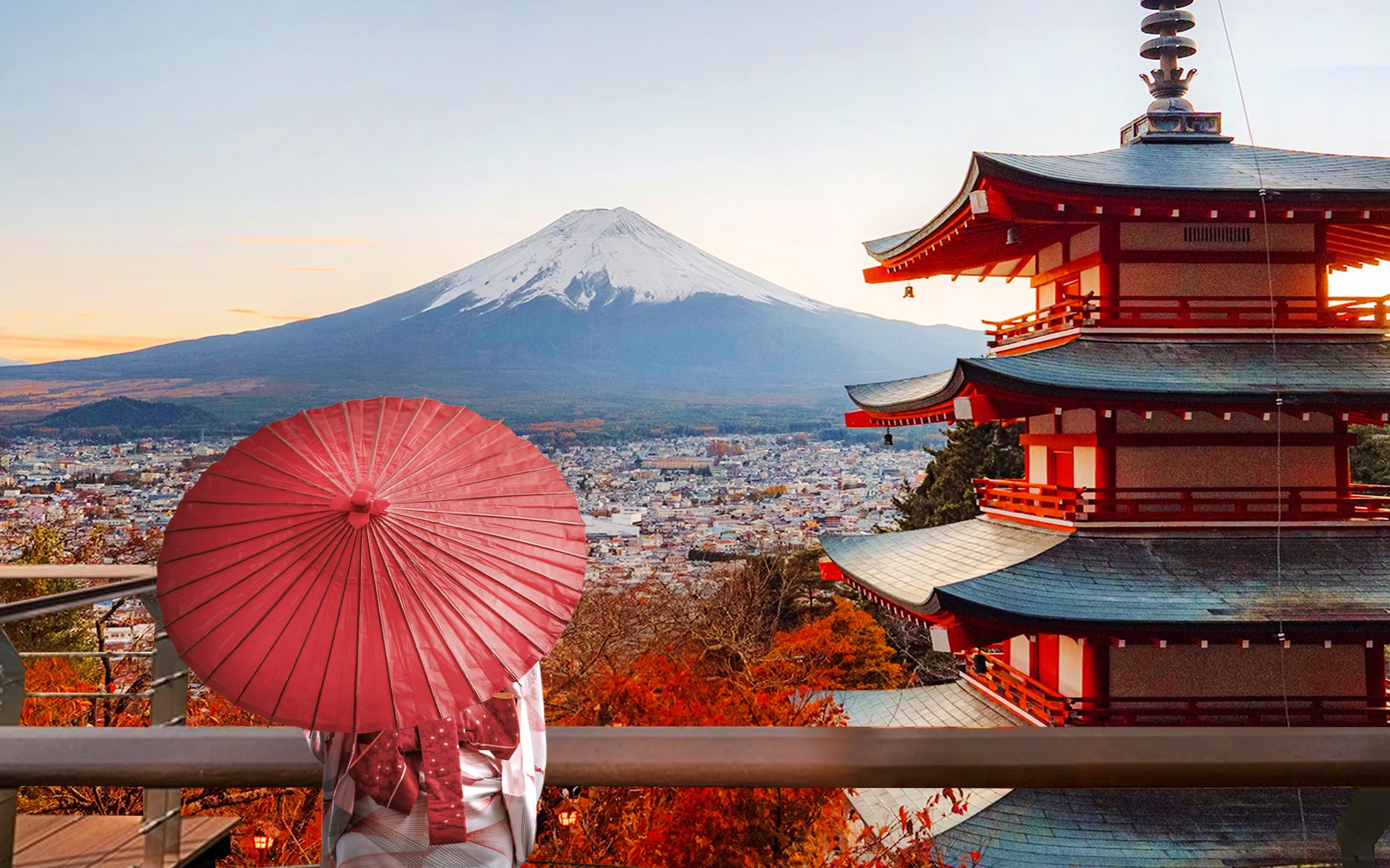 Classic one-day tour of Mount Fuji | Mount Fuji 5th Station / Arakurayama Sengen Park & Oshino Hakkai & Gotemba Outlet / Hot Springs (choose one of the two)