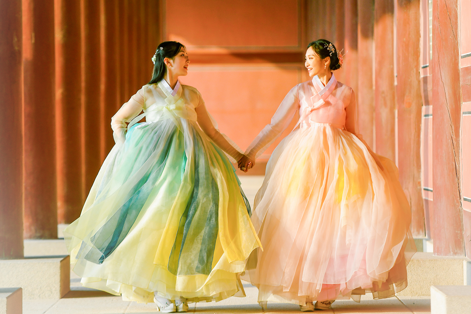 Photoshoot, Premium Hanbok Rental and Make-up at Gyeongbokgung