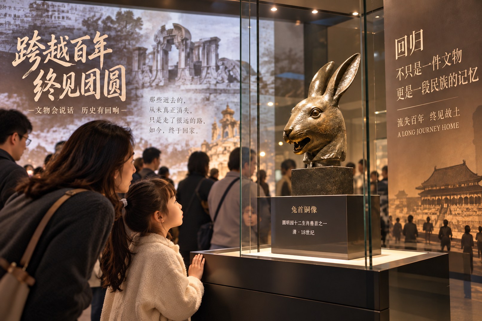 兔首銅像為清代乾隆年間青銅文物,原屬圓明園西洋樓海晏堂前十二生肖獸首銅像之一,由義大利傳教士郎世寧主持設。 兔首銅像為清代乾隆年間青銅文物,原屬圓明園西洋樓海晏堂前十二生肖獸首銅像之一,由義大利傳教士郎世寧主持設。