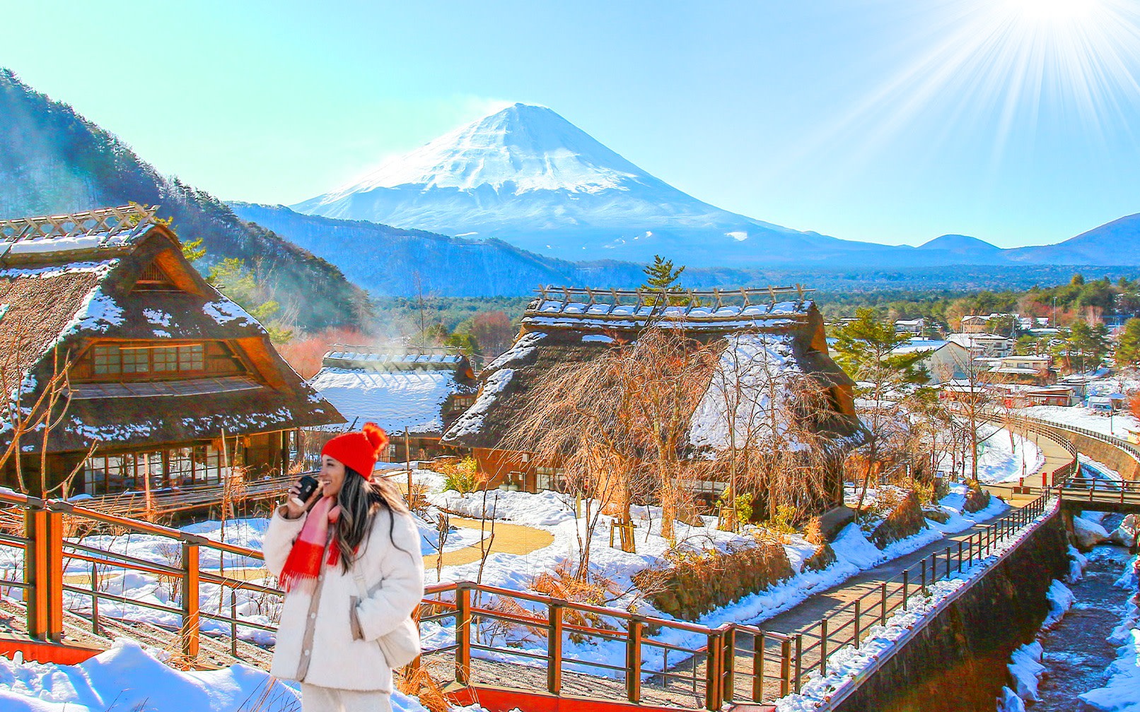 Mount Fuji Exploration Tour | Arakurayama Sengen Park, Hikawa Clock Shop, Oshino Hakkai, Lake Kawaguchi Oishi Park, and Saiko Iyashi no Sato Nenba Day Trip
