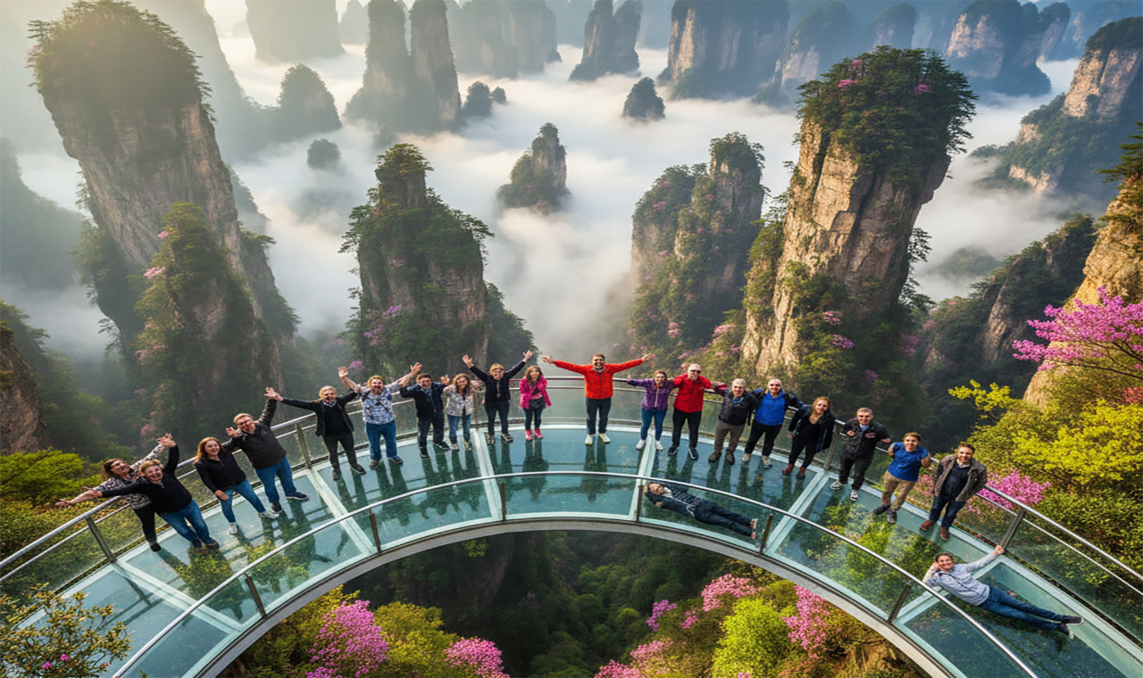 Hunan Changsha Zhangjiajie Tianmen Mountain Fenghuang｜Stay at the Summit Luxury Homestay · VIP Sunrise Cloud Sea Private Six-Day Tour