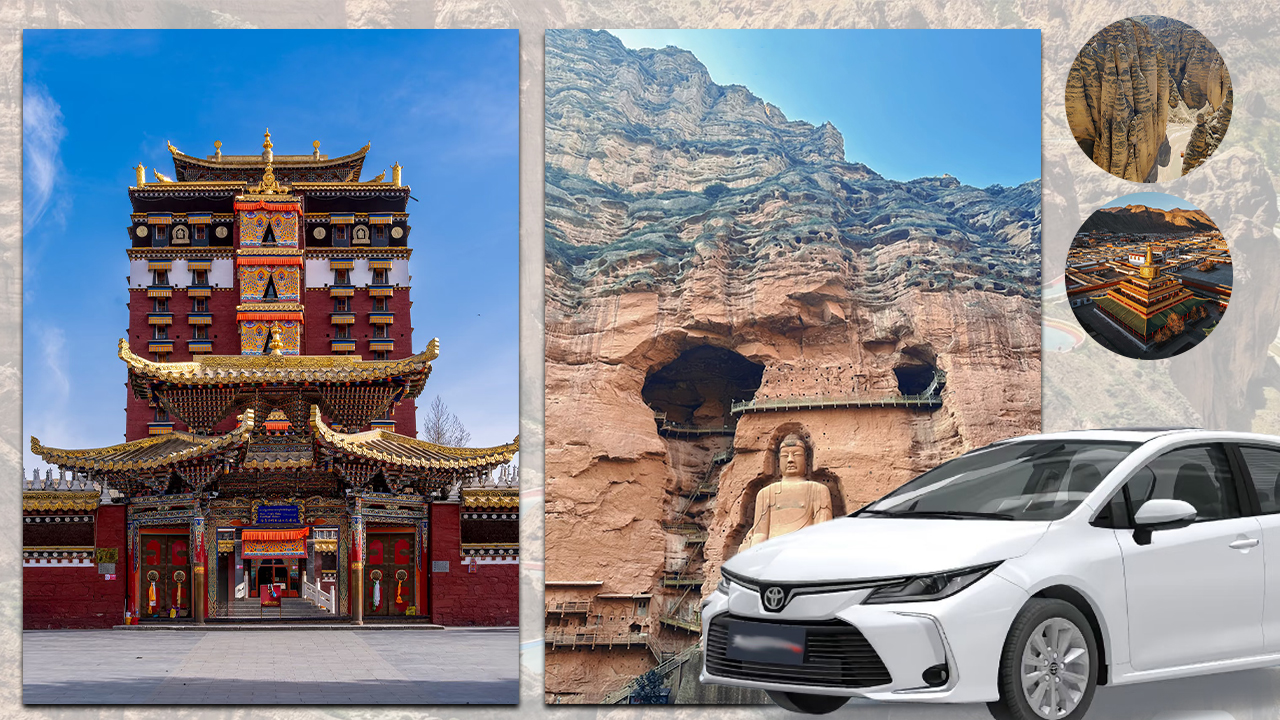 Lanzhou one-day tour with car charter (optional Labrang Monastery/Bingling Temple Grottoes/Ink Danxia/Yellow River Stone Forest Park)