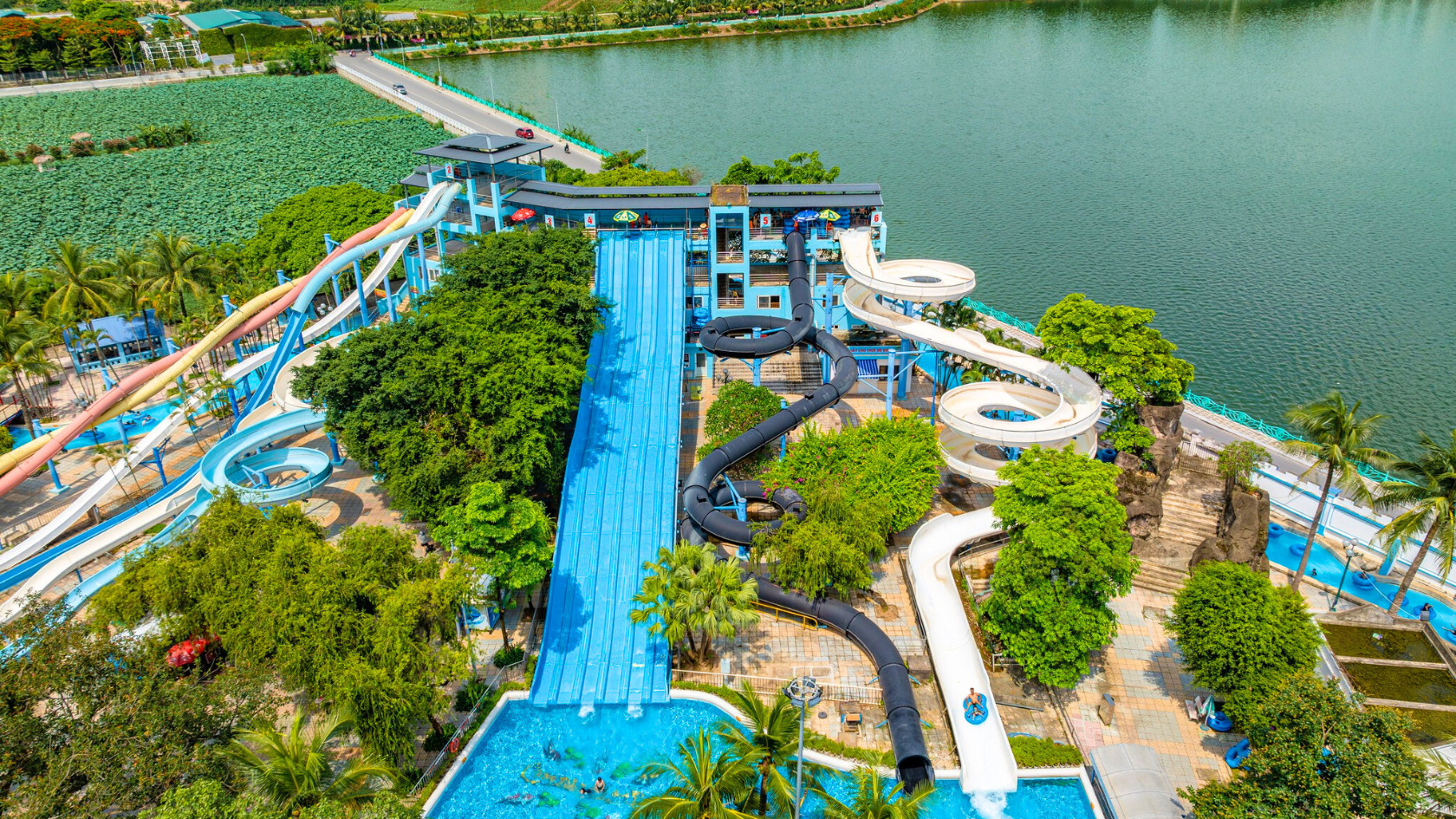 Water Park Slide Area