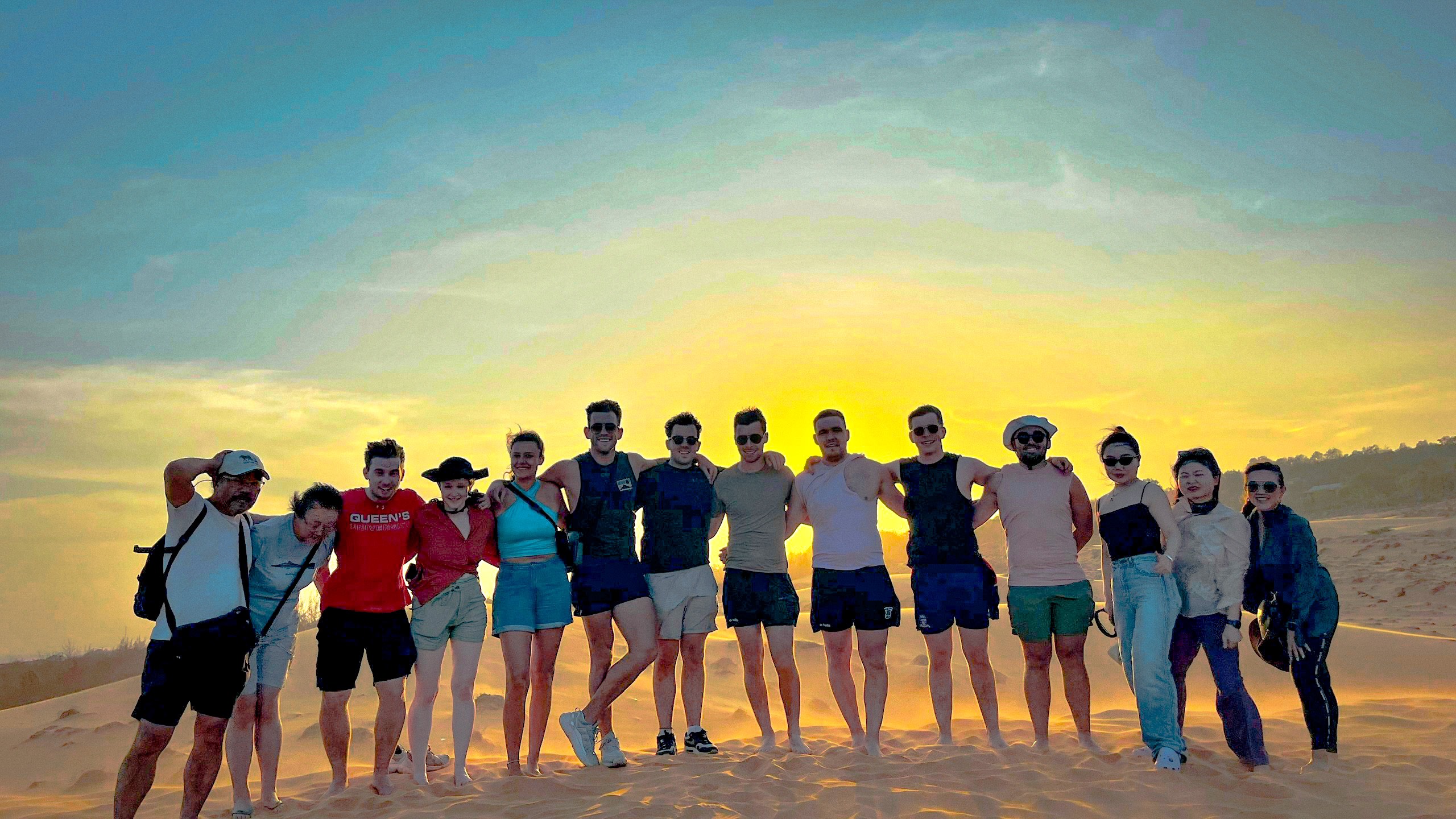 Sunset on sand dunes