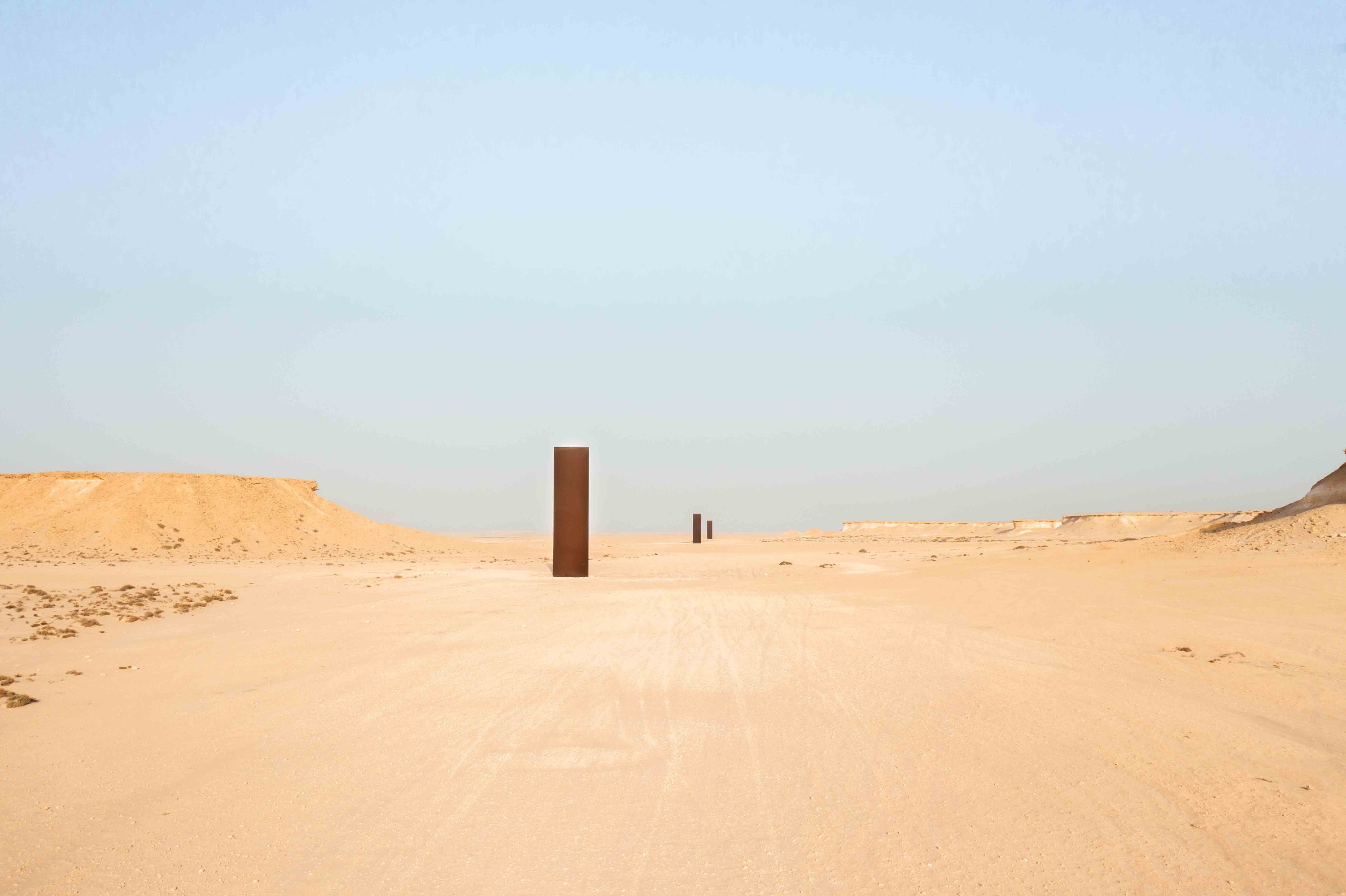 Doha West Qatar Richard Serra Sculpture, Mushroom Rock, Zekreet Tour