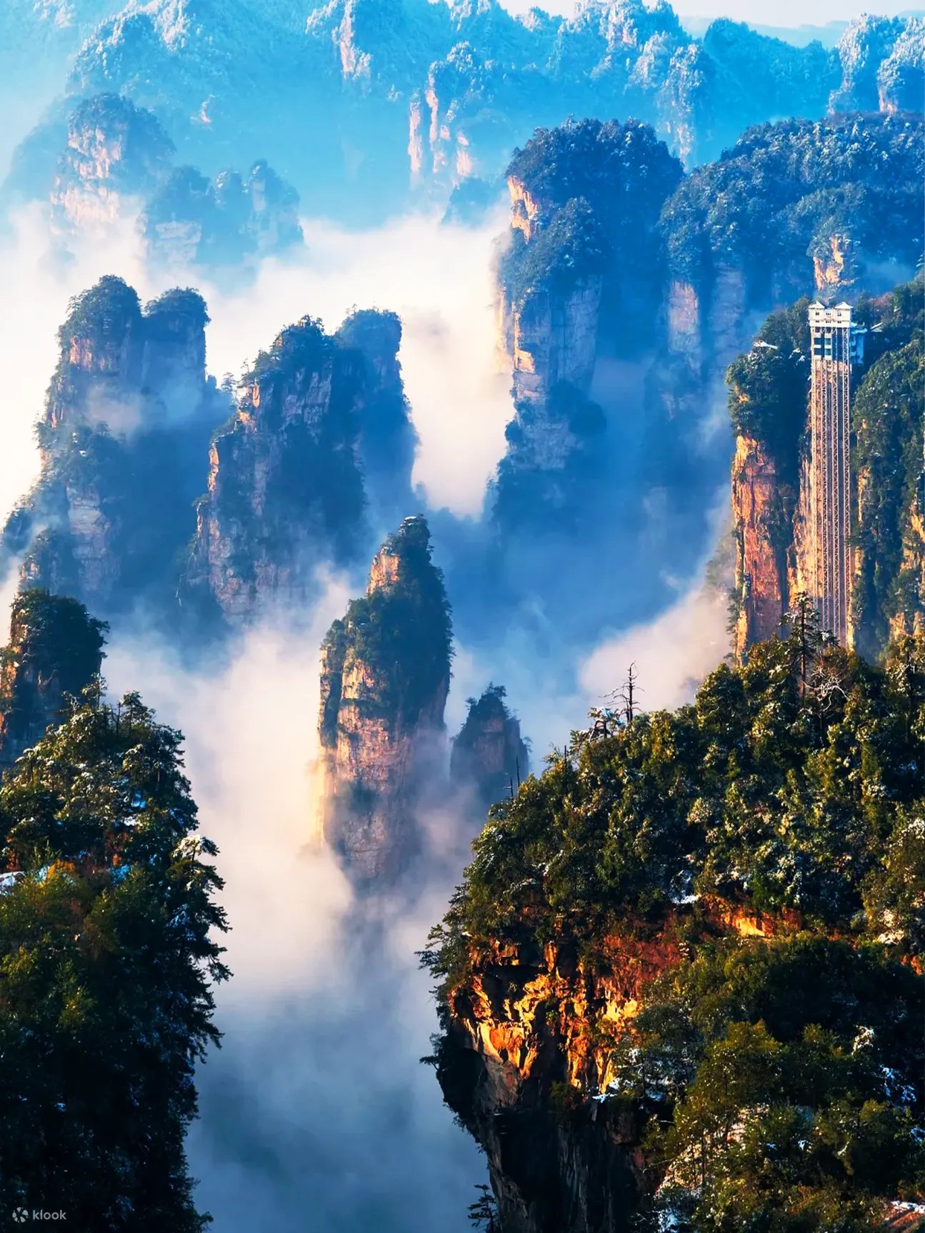 Zhangjiajie National Forest Park Ticket + Three Cable Cars & One Elevator