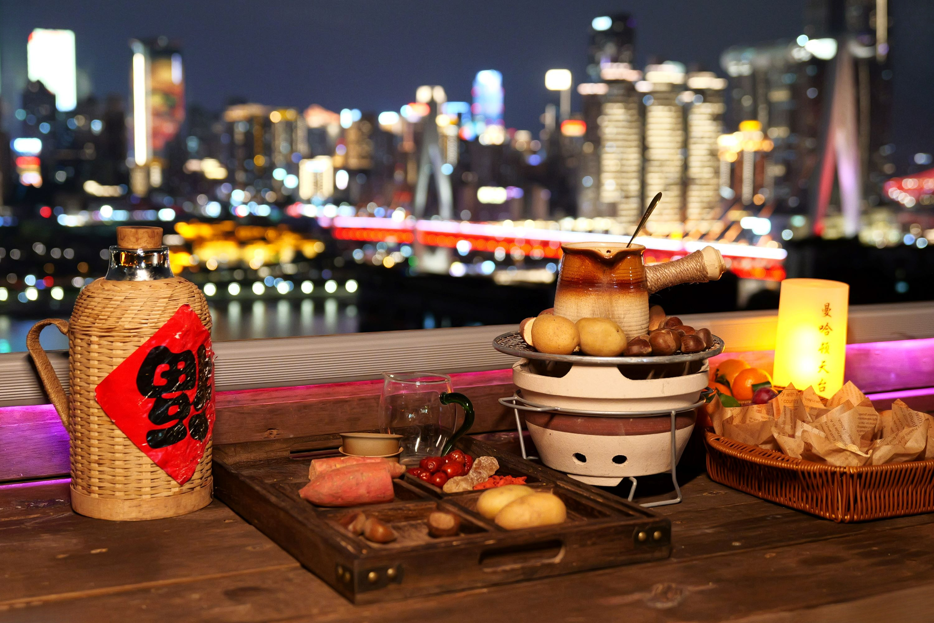 Chongqing Manhattan Rooftop | Tea Stall · BBQ