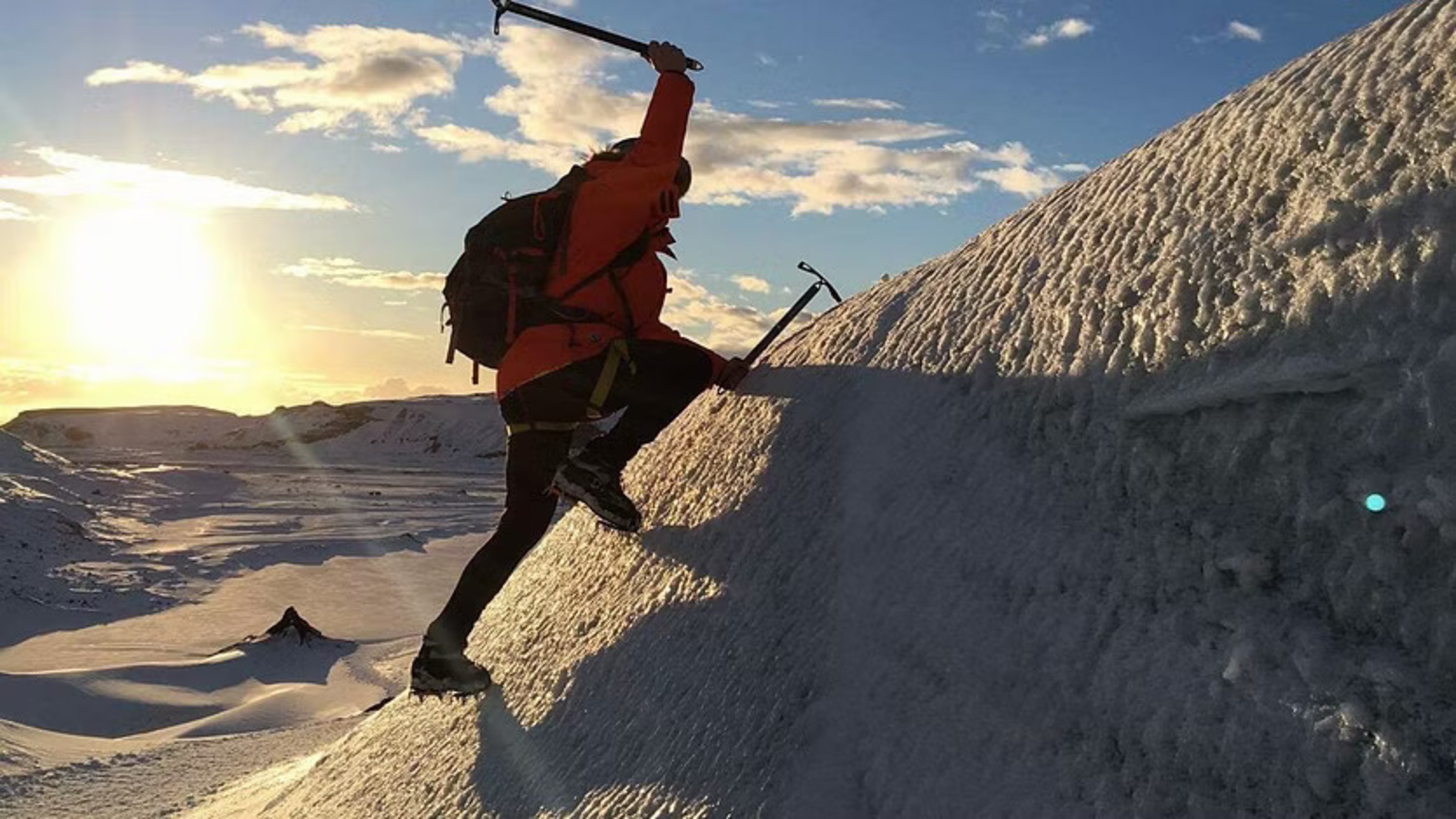 Ice climbing and glacier hiking tour in Solheimajokull