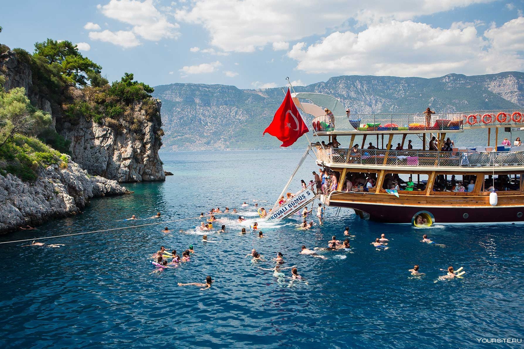 Marmaris Turtle Beach Boat Tour with Mud Bath & Thermal Pool, BBQ 