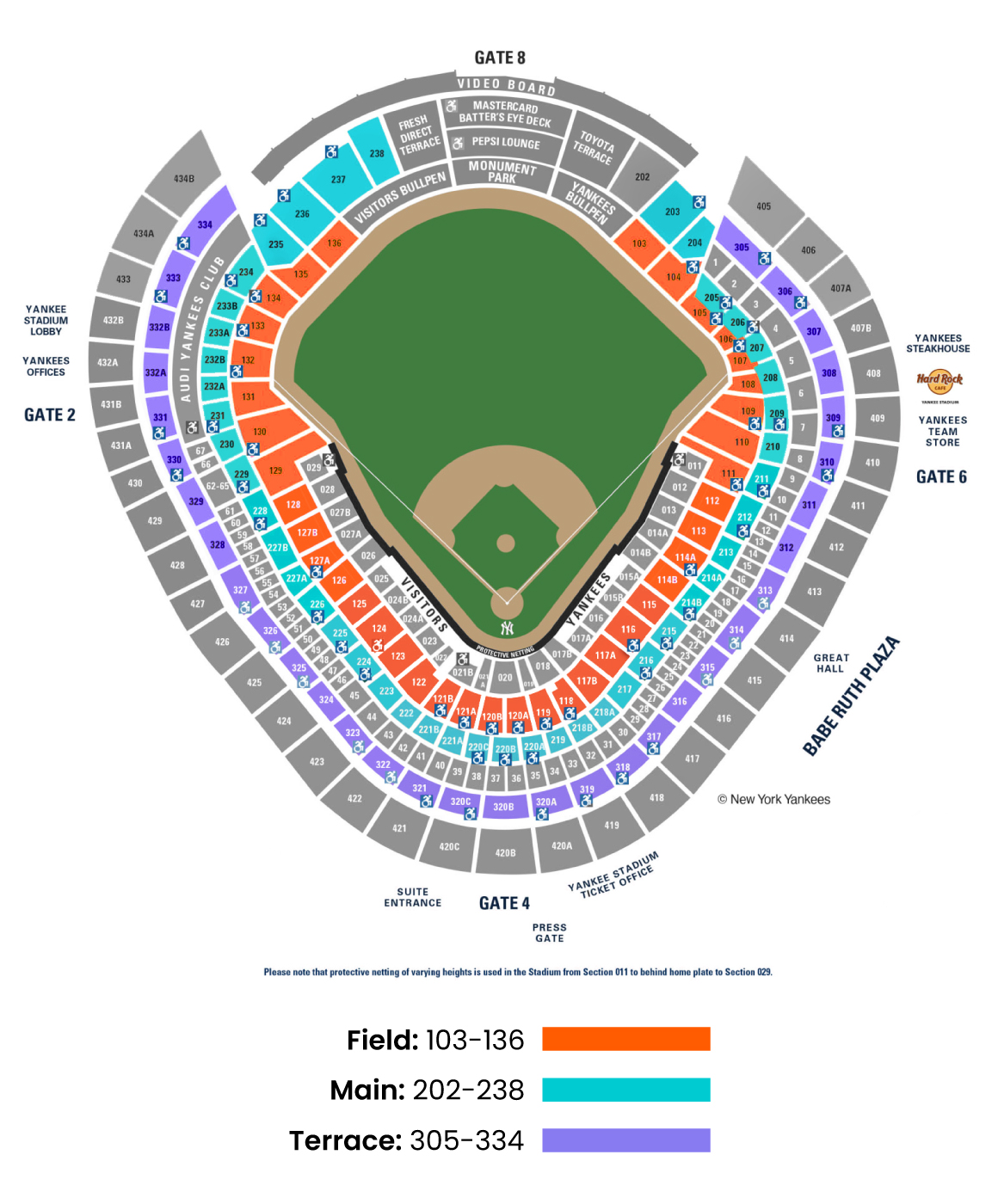 New York Yankees Baseball Game Ticket at Yankee Stadium