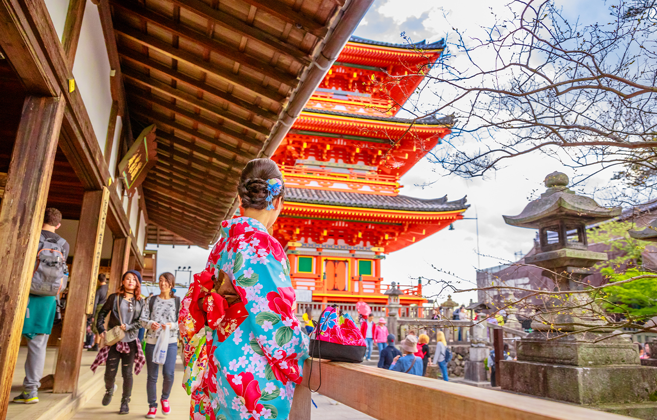 京都+奈良+清水寺區域-和服體驗+八坂神社+伏見稻荷大社+奈良公園-看鹿和楓葉的奈良公園+東大寺