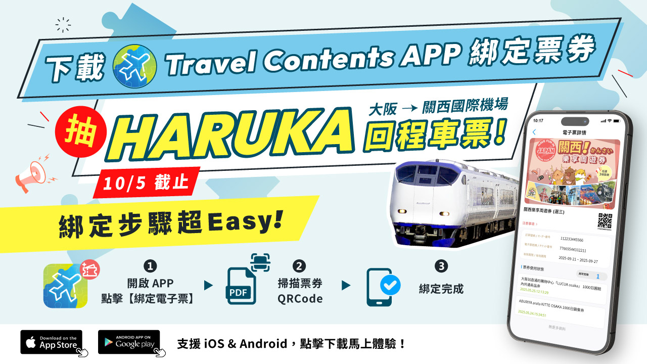 關西樂享周遊券 1 Week Free Pass