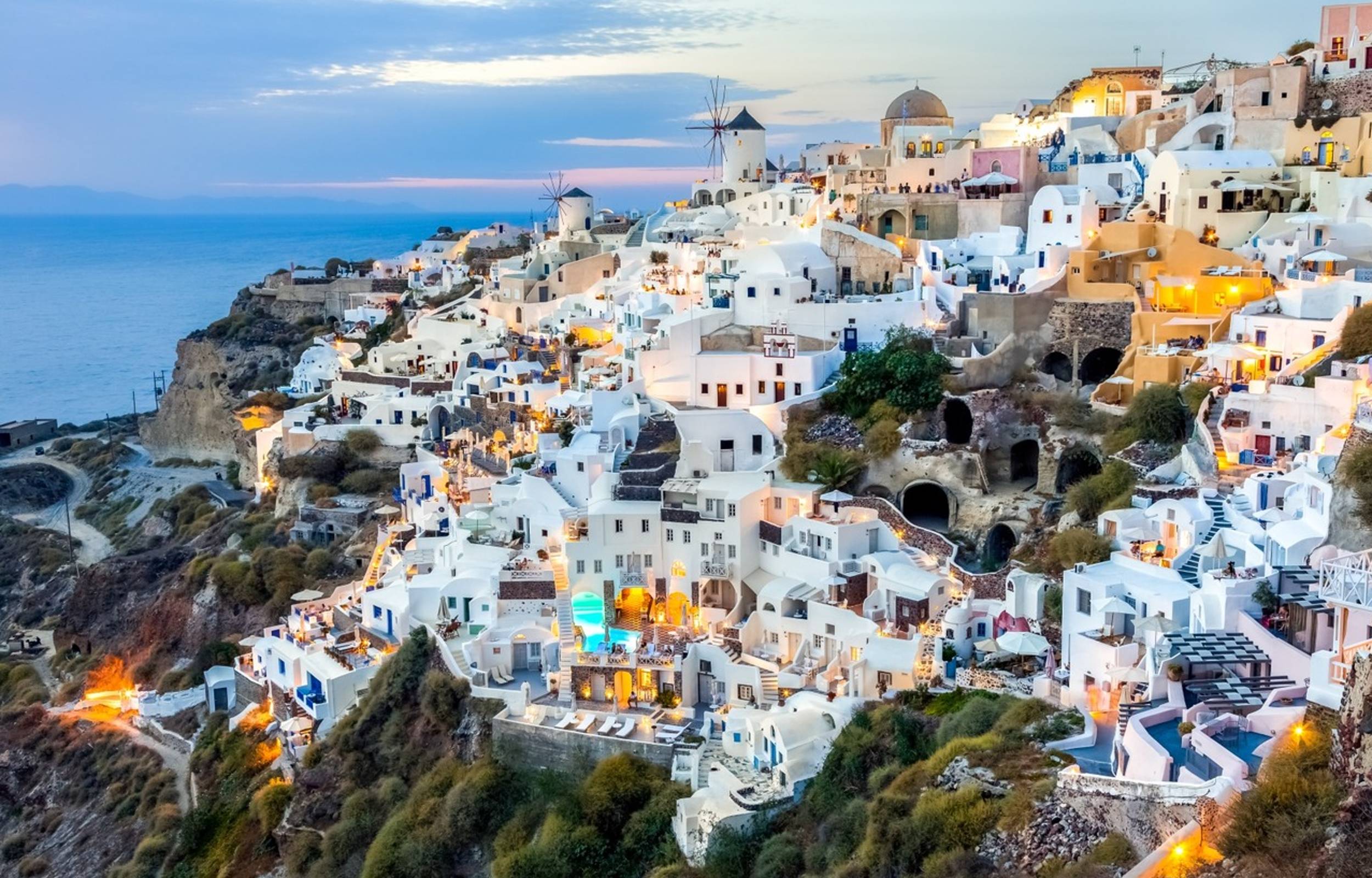 伊亞 (Oia) 和費拉 (Fira) 聖托里尼島 (Santorini) 全日遊（赫拉克利翁 (Heraklion) 或阿約斯尼古拉奧斯 (Ag Nikolaos) 出發）