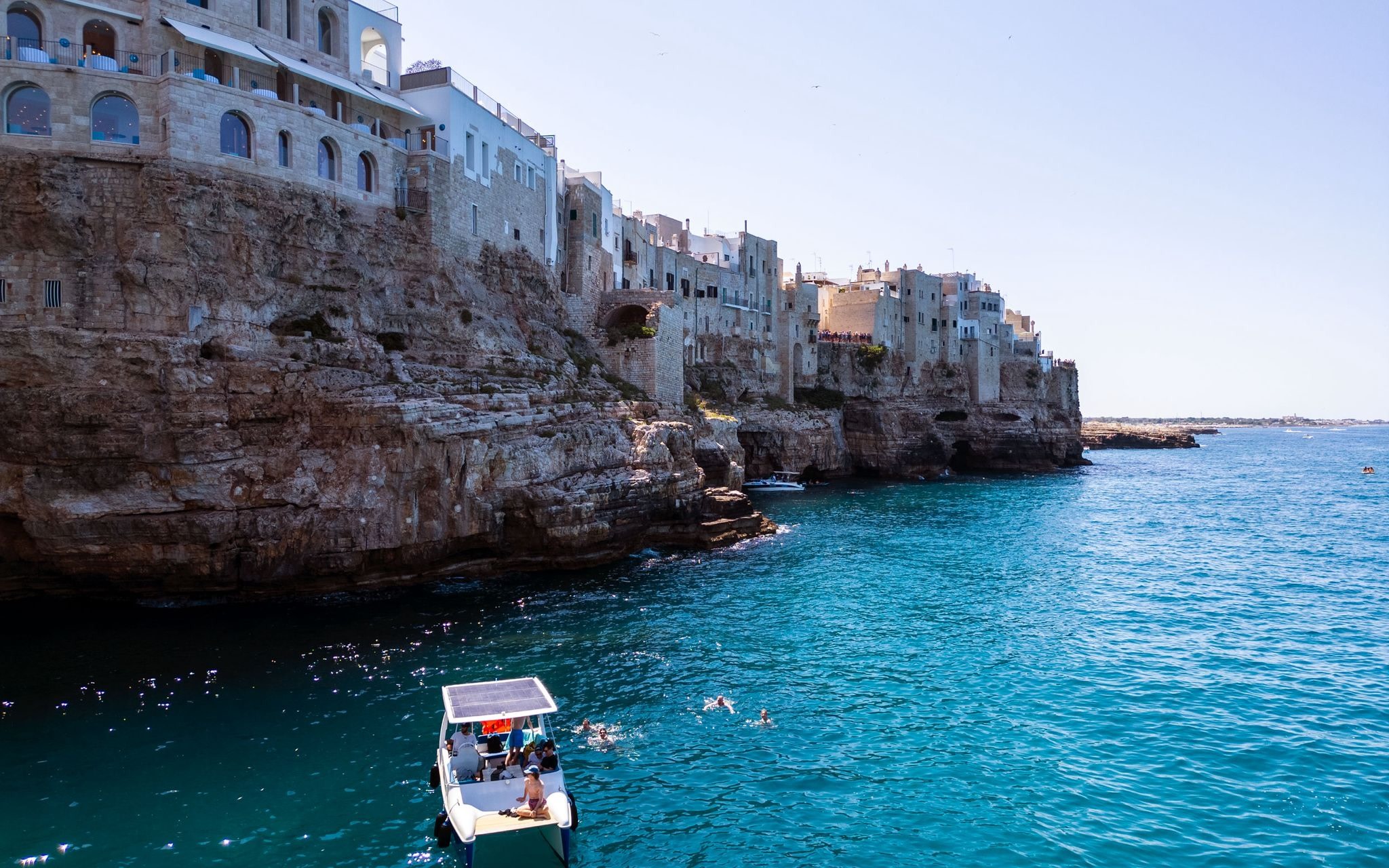Grotta Palazzese, Lama Monachile, Cala Paura Small Group Boat Tour in Polignano a Mare