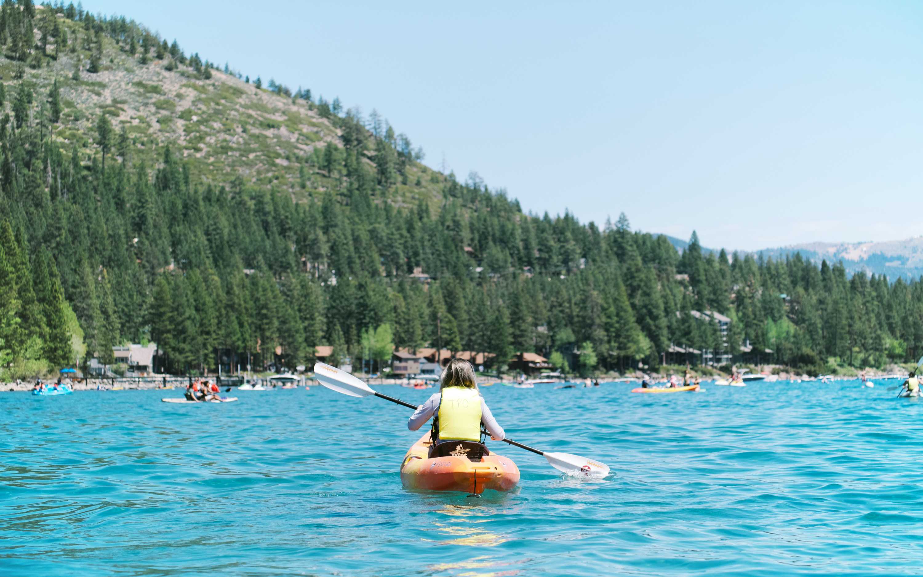 The vibrant turquoise waters of Emerald Bay highlight the beauty of Tahoe The vibrant turquoise waters of Emerald Bay highlight the beauty of Tahoe
