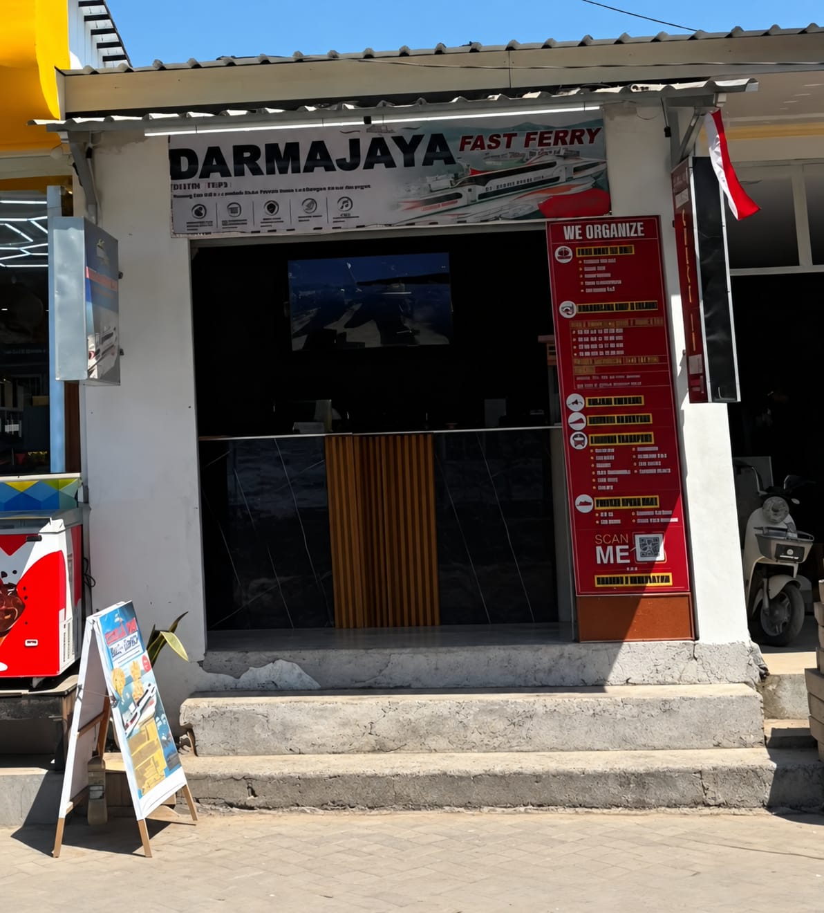 Ticket exchange location at Bali Gili Trawangan Harbour