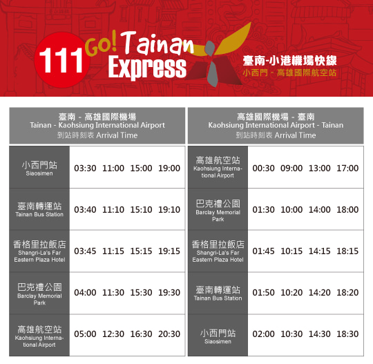 Tainan - Xiaogang Airport Passenger Ticket (provided by Hancheng Passenger Transport)