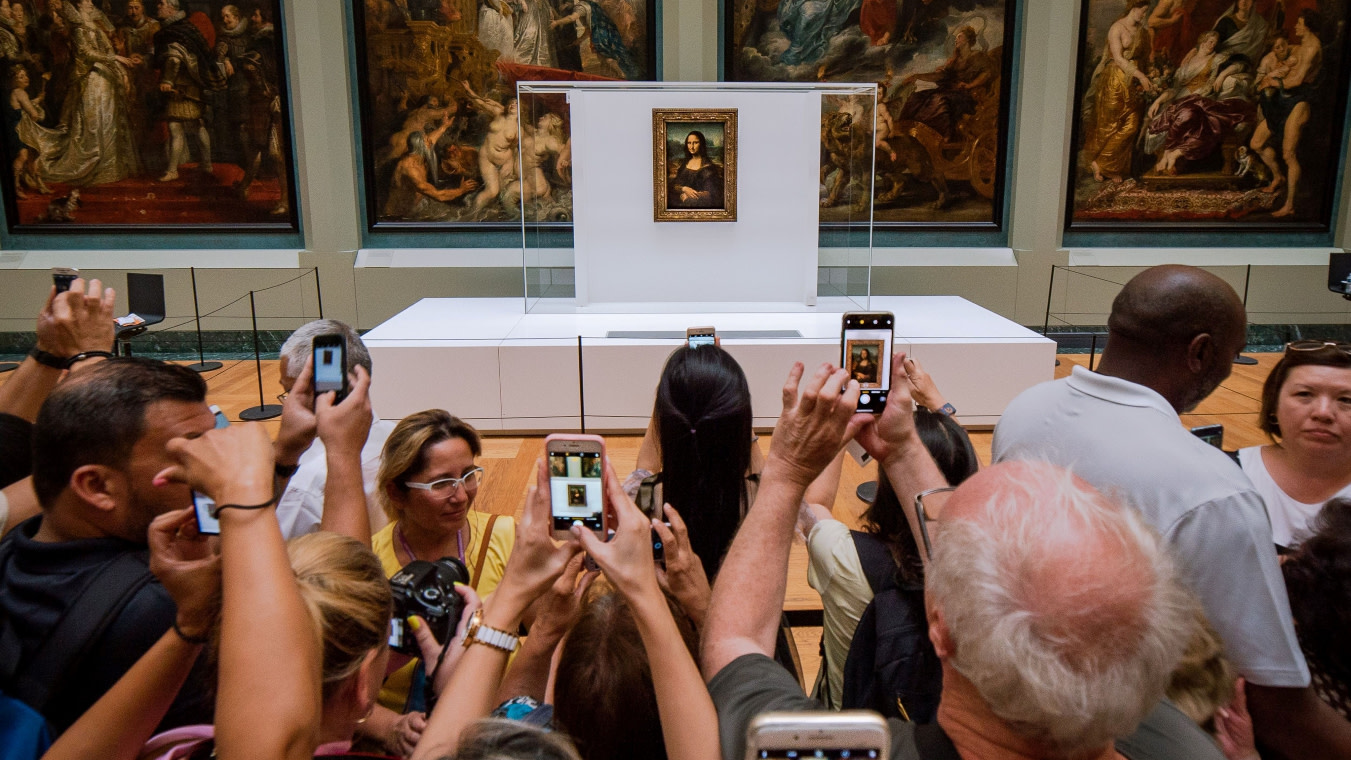 Louvre Museum ticket with Mona Lisa digital audioguide
